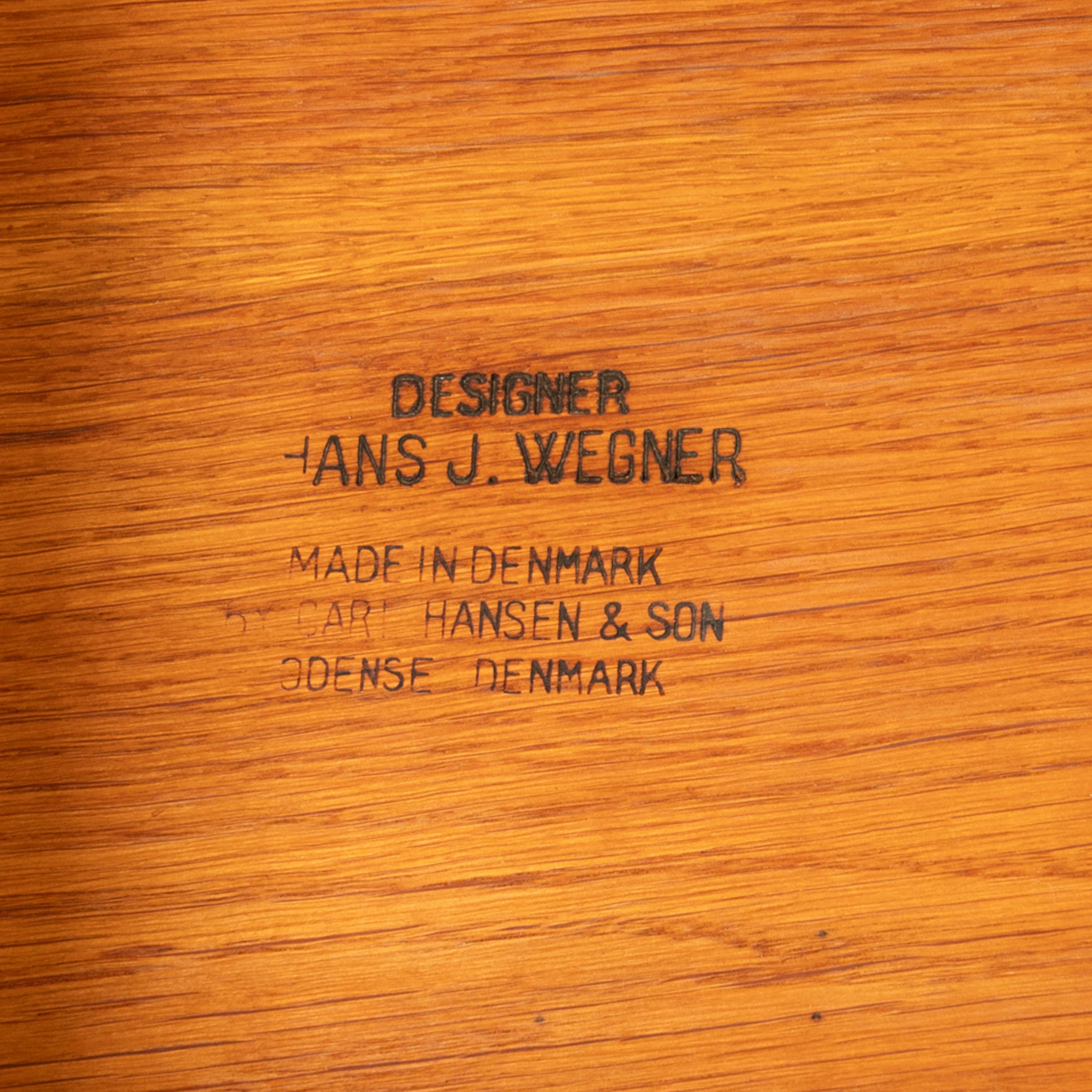 Ensemble de quatre chaises en teck Hans J. Wegner CH-33 Carl Hansen & Søn 1960 en vente 10