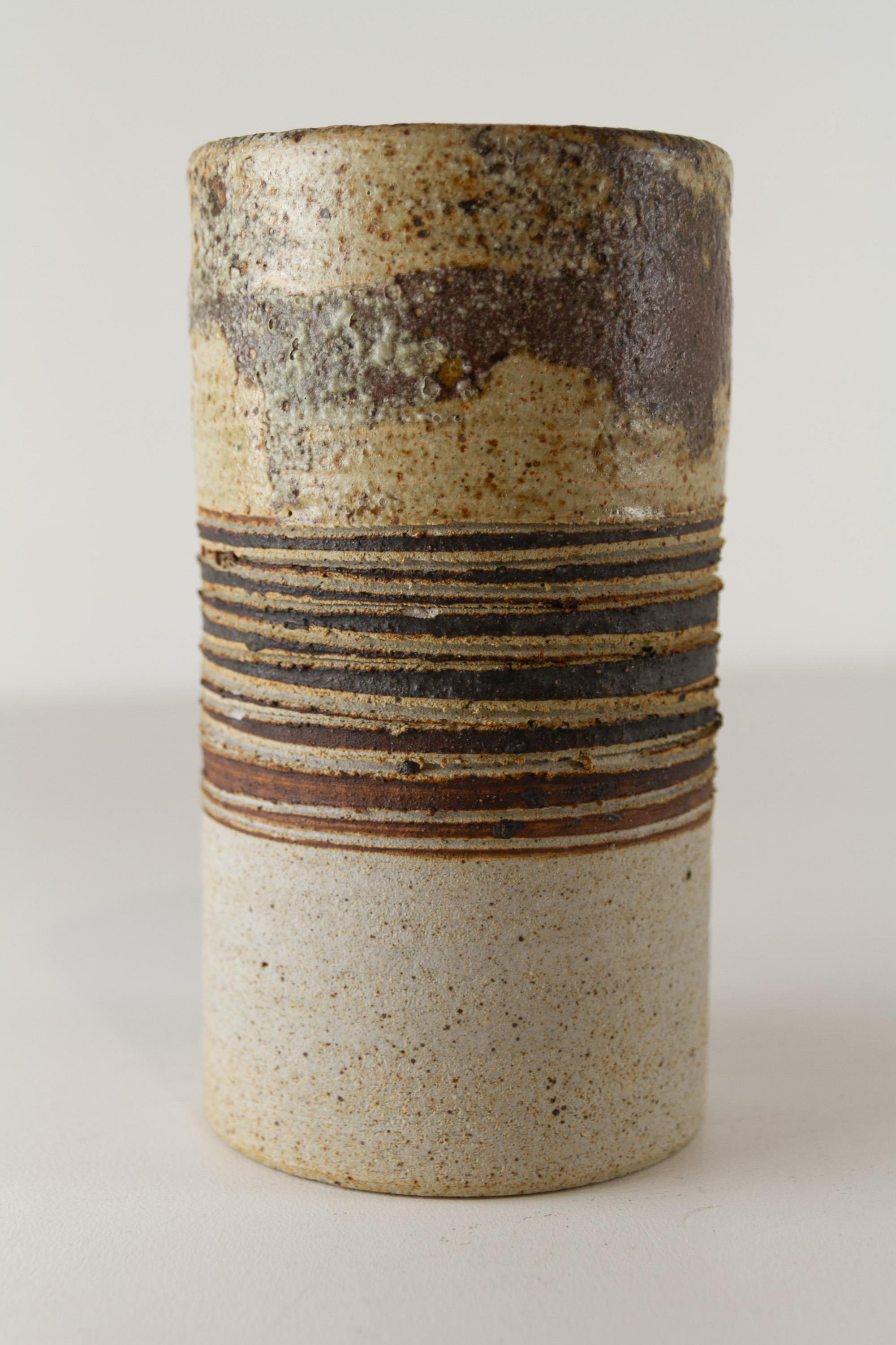 Mid-Century moderno Vaso in gres danese MCM di Tue Poulsen, anni '60. in vendita