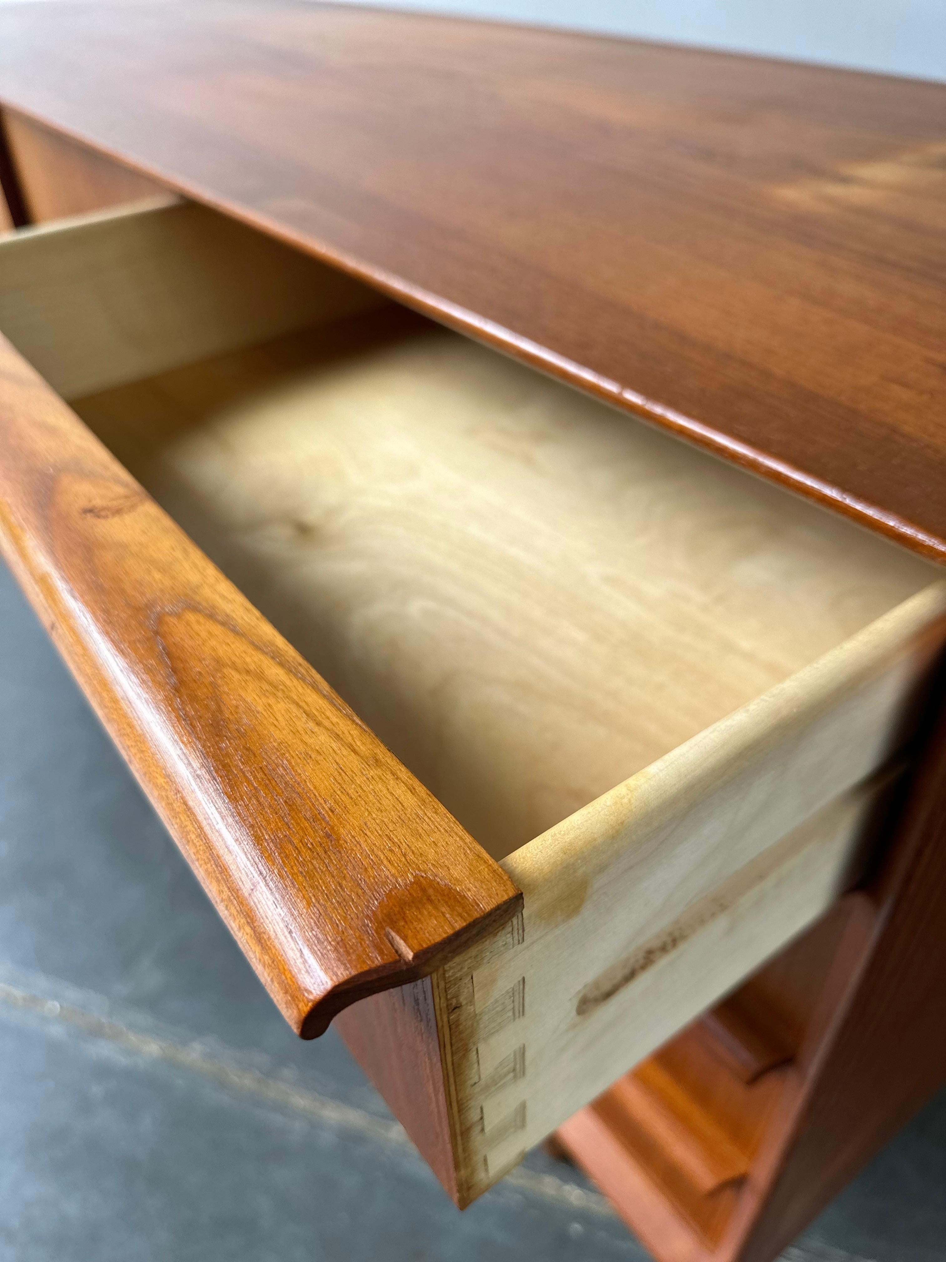 Danish MCM teak credenza sideboard by Falster Denmark circa 1970 3