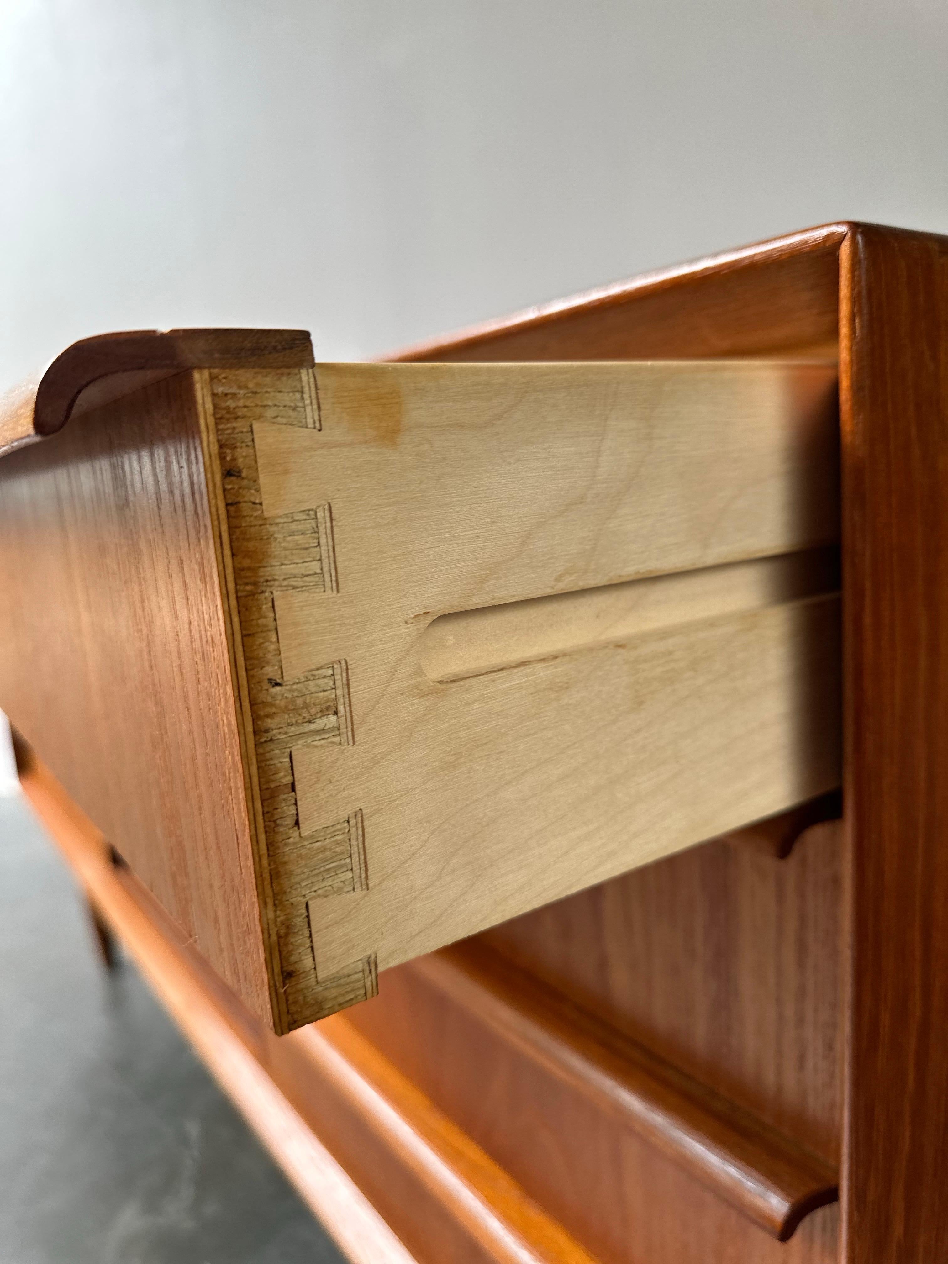 Danish MCM teak credenza sideboard by Falster Denmark circa 1970 4