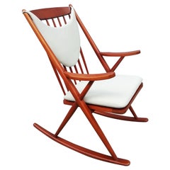 Danish MCM Teak Rocking Chair by Frank Reenskaug for Bramin Møbler