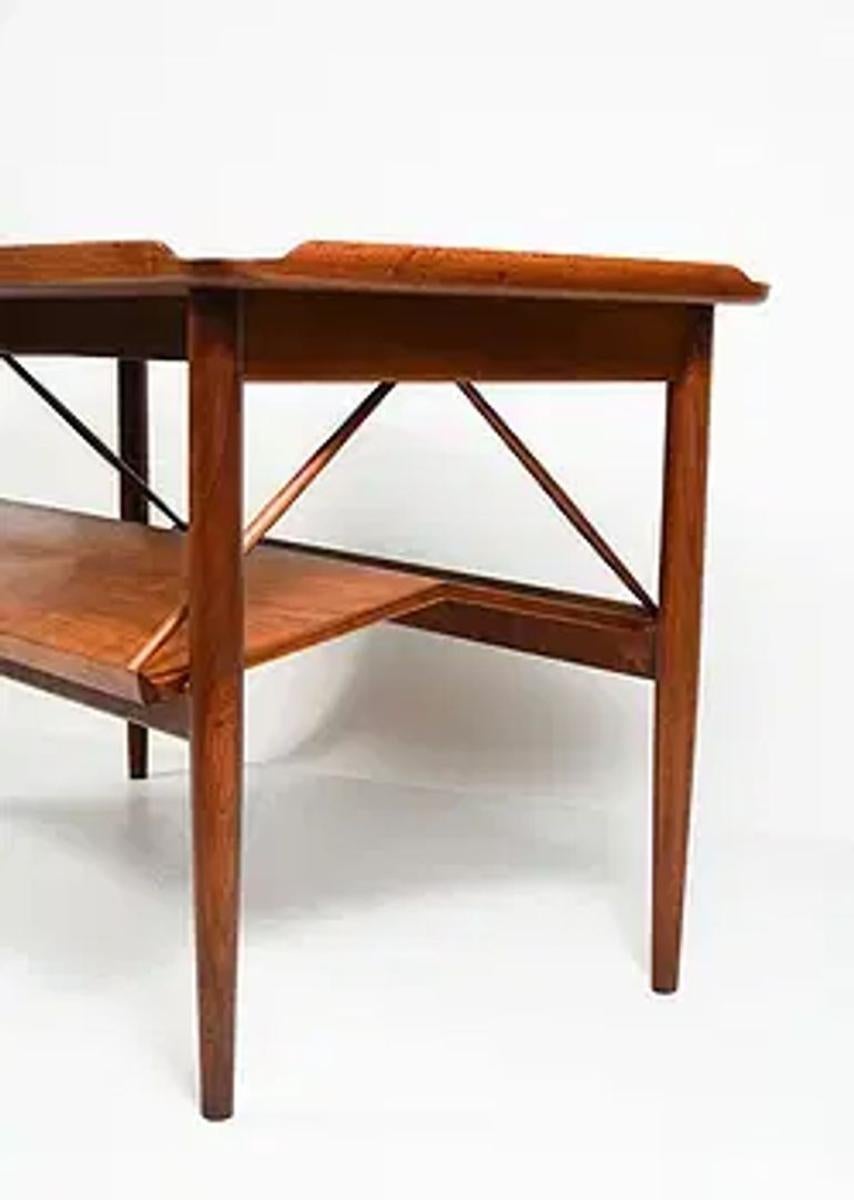 Mid-20th Century Danish MCM Walnut Library Table For Sale