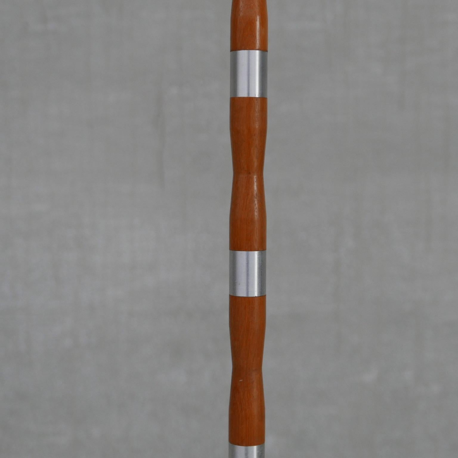 Danish Metal and Wood Mid-Century FLoor Lamp In Good Condition For Sale In London, GB
