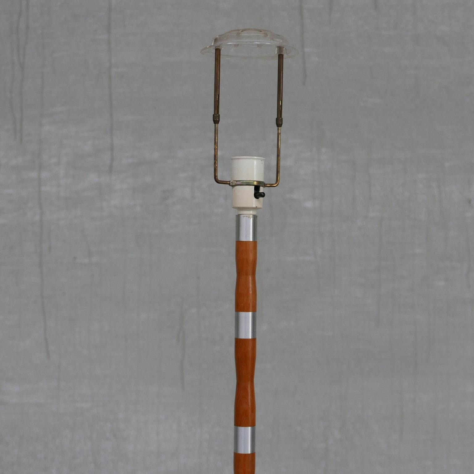 20th Century Danish Metal and Wood Mid-Century FLoor Lamp For Sale