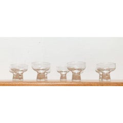 Candelabro danés de metal de vidrio sobrante, años 60