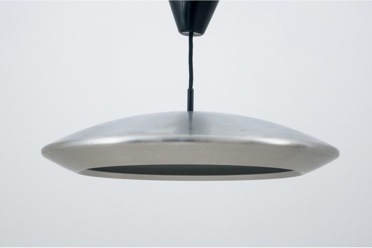 Danish Metal Ceiling Lamp, 1970s In Good Condition In Chorzów, PL