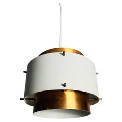 Danish Metal Pendant Lamp, 1970s