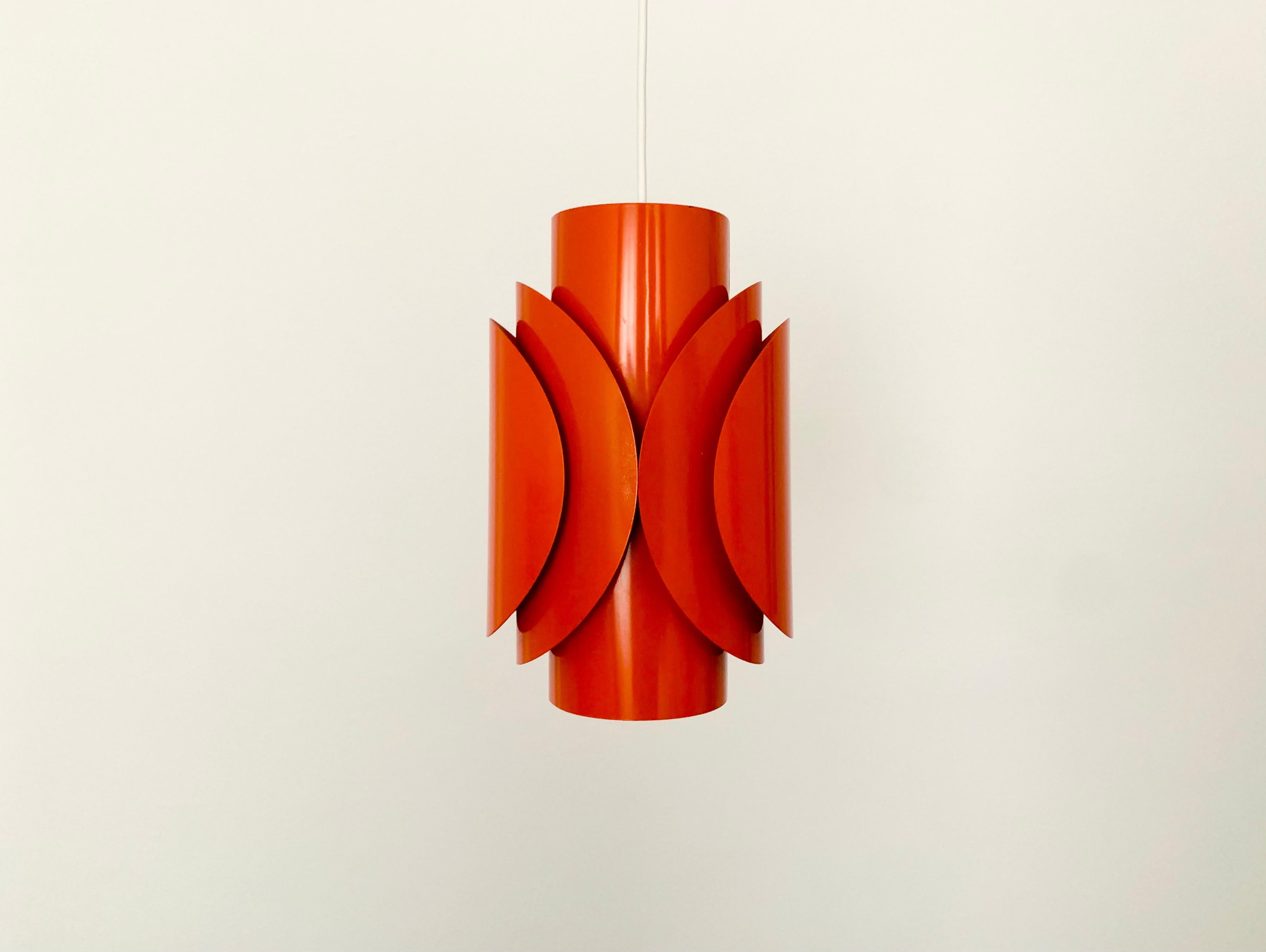 Very beautiful and rare Danish pendant lamp from the 1960s.
The design and the appearance of the lamp is particularly beautiful.
The shape creates a wonderful light.
Exceptionally high-quality workmanship.

Manufacturer: