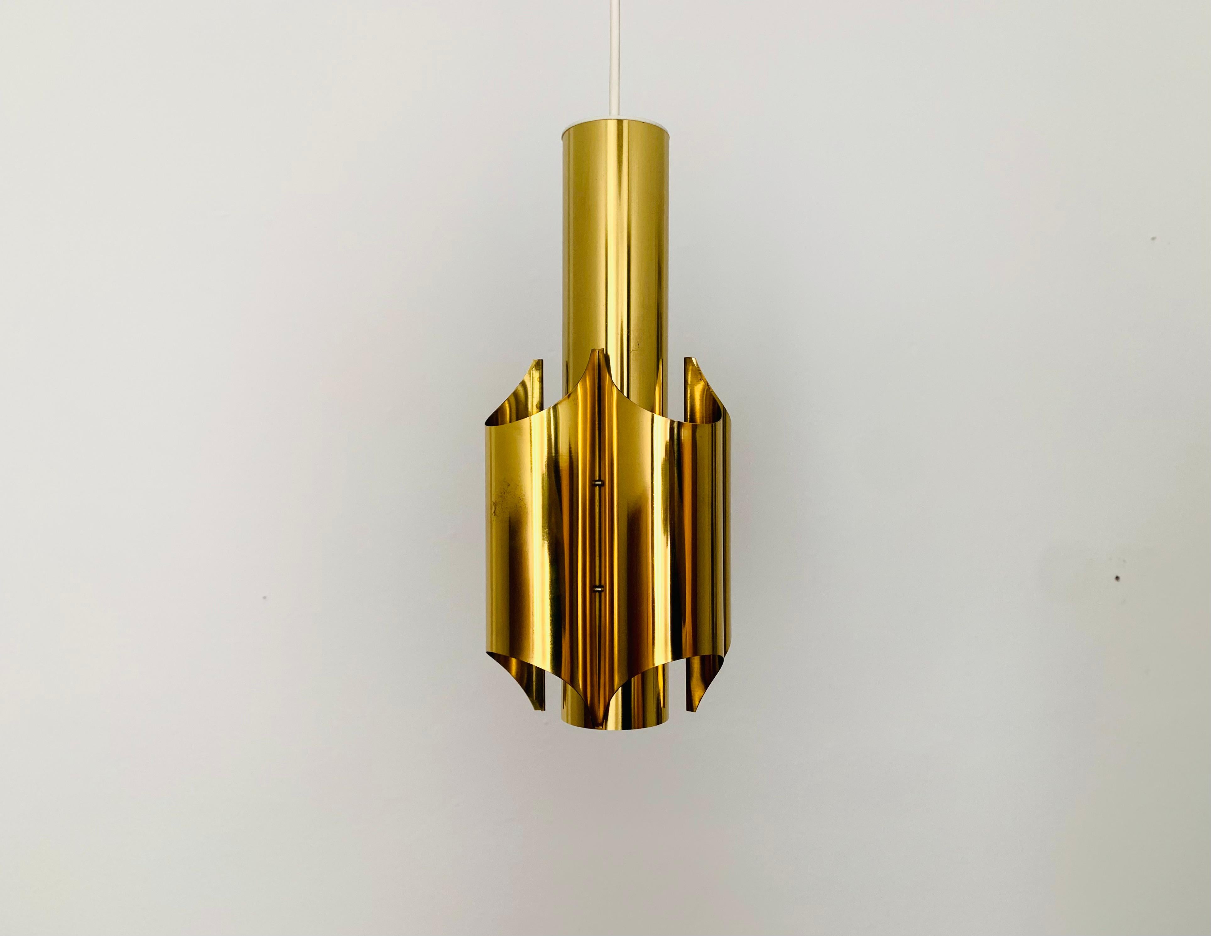 Danish Metal Pendant Lamp In Good Condition For Sale In München, DE