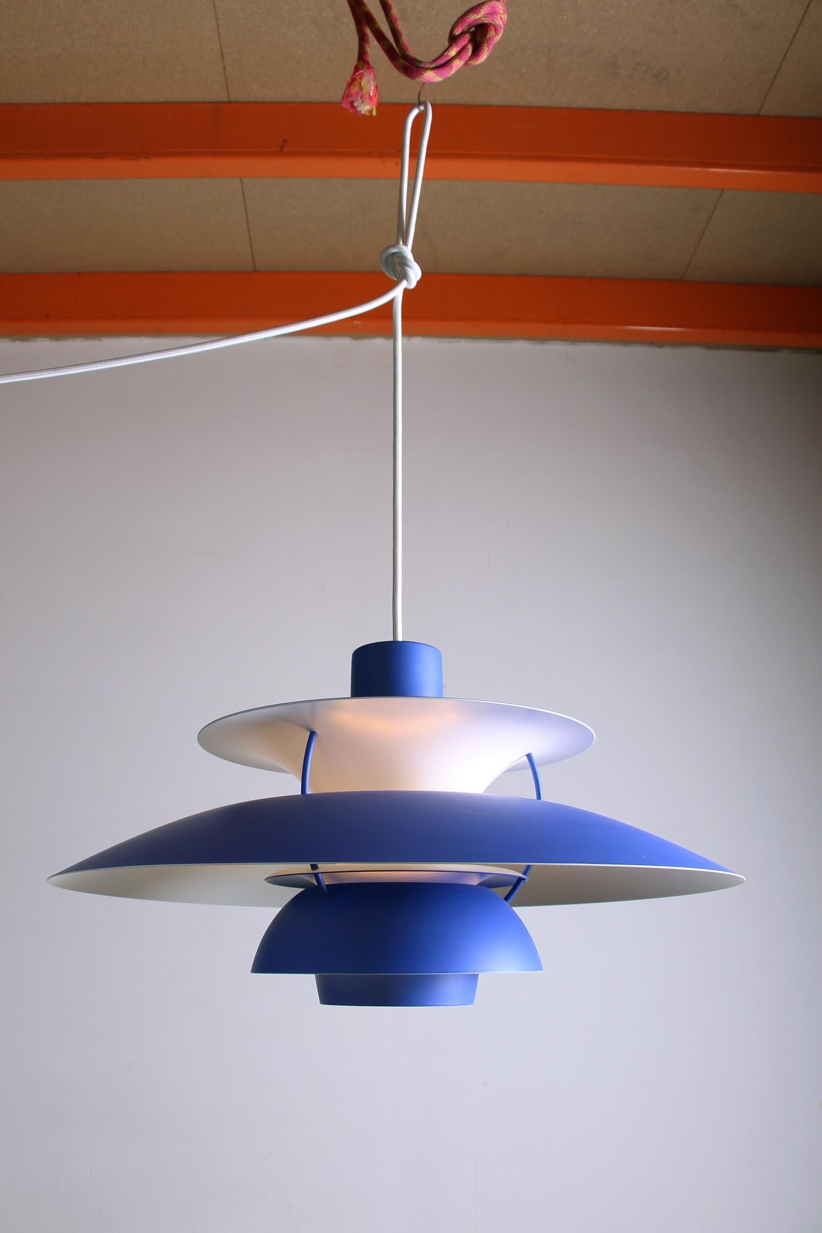 Danish metal pendant light, model PH 5 by Poul Henningsen for Louis Poulsen. 8