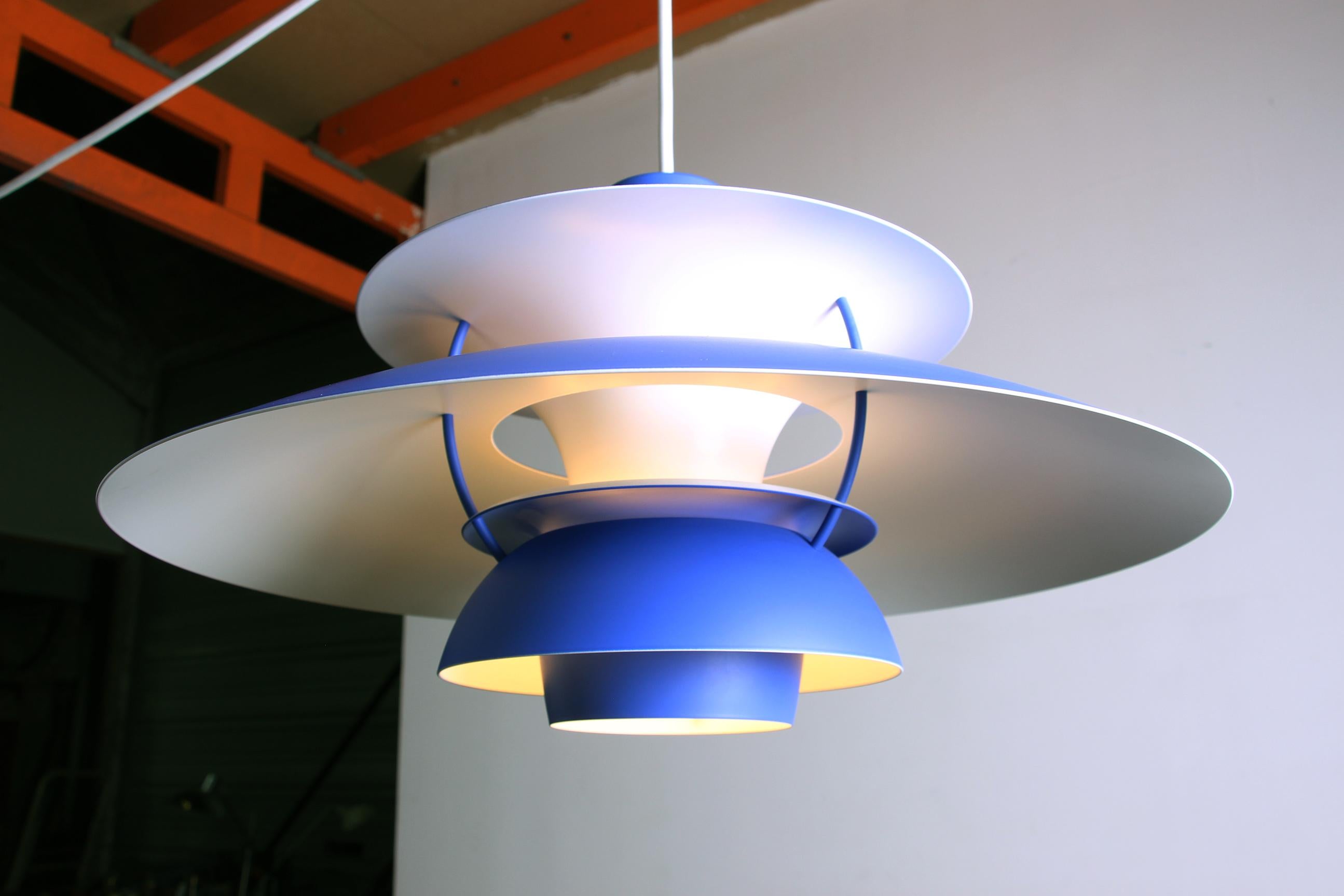 Metal Danish metal pendant light, model PH 5 by Poul Henningsen for Louis Poulsen.