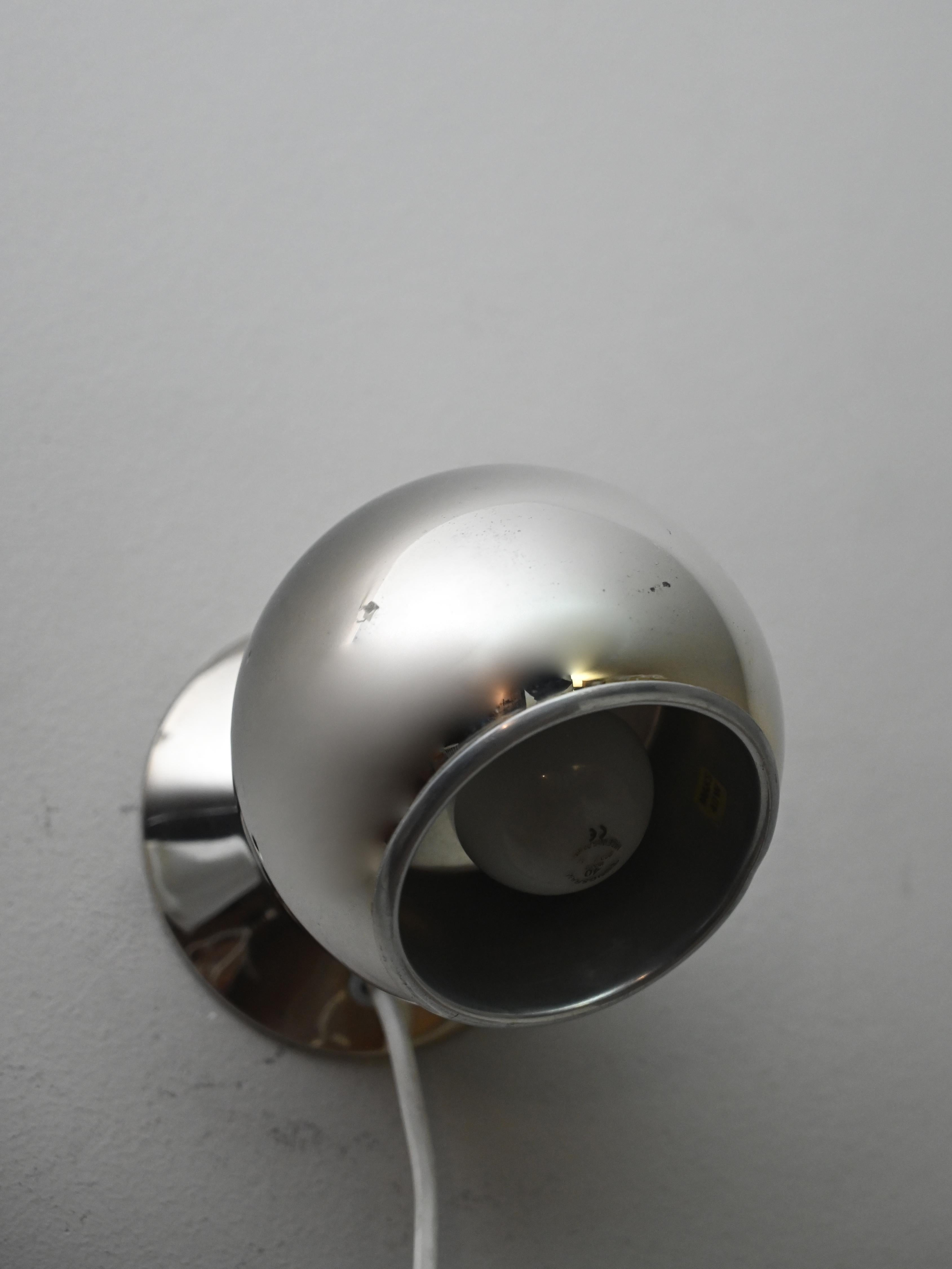 Mid-20th Century Danish Metal Wall Sconce For Sale