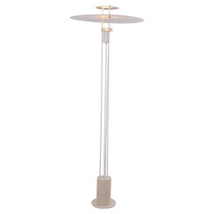 Danish Metal White Floor Lamp