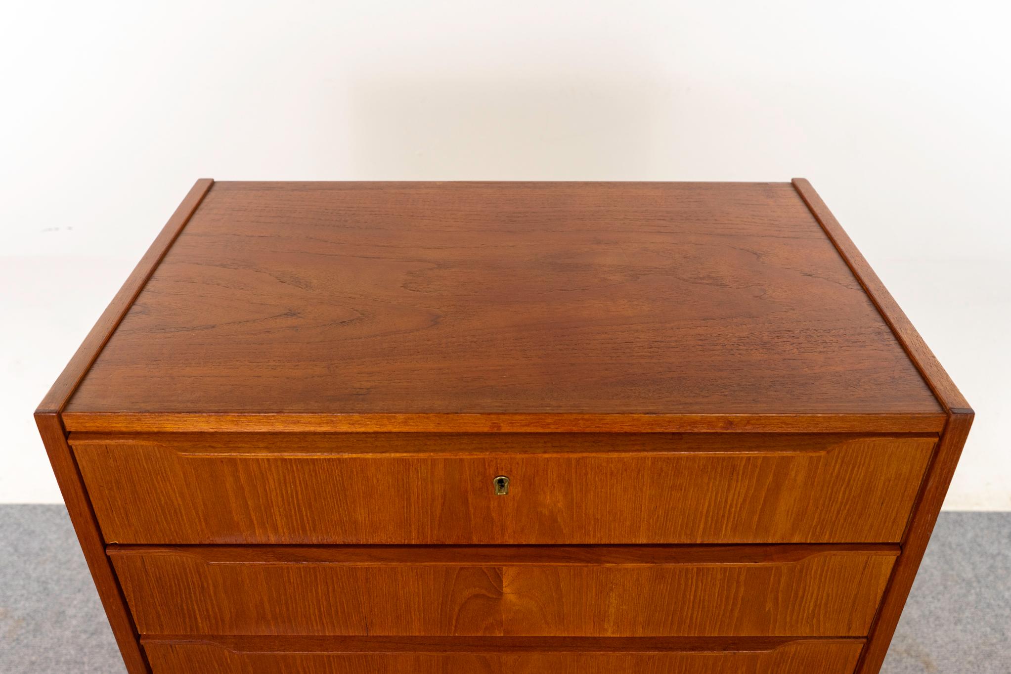 Teak Danish Mid-Century Modern Highboy Dresser