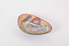 Danish Michael Andersen Vide-Poche or Wall Decor with Naked Woman, Ceramic 1950s