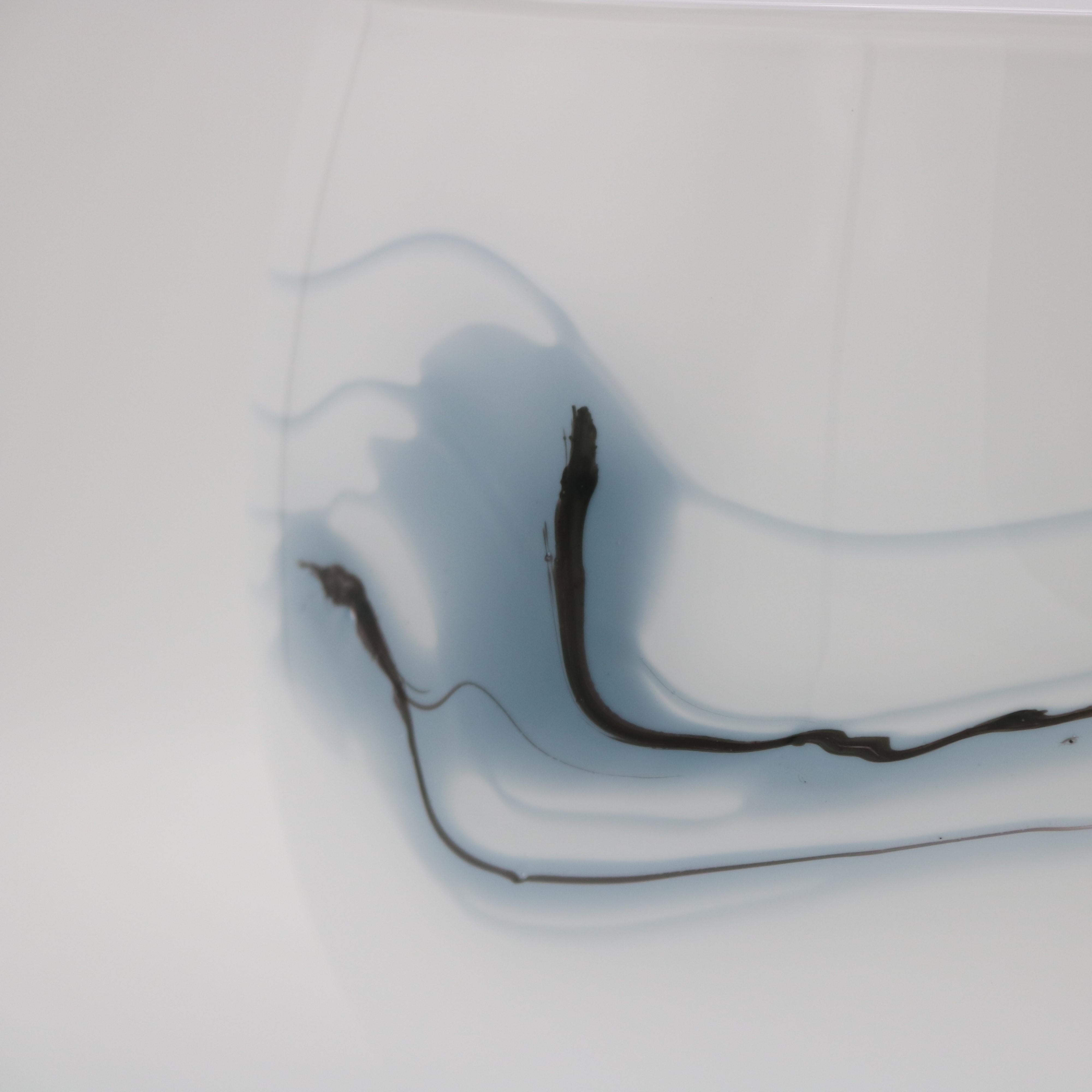 Danish Michael Bang Holmegaard Glass Cache Pot Denmark 1970 In Good Condition For Sale In New York, NY
