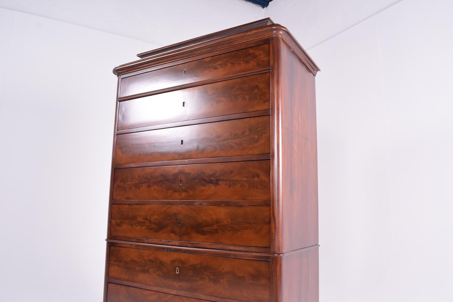 Danish Mid-19th Century Biedermeier Commode Tall Chest of Drawers 6