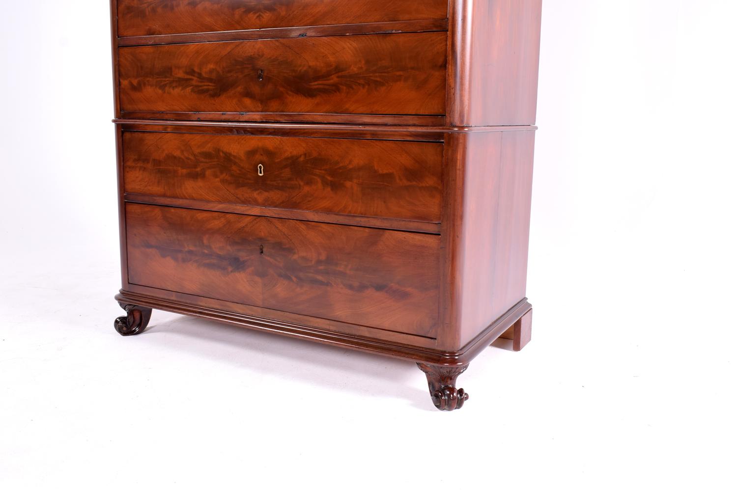 Danish Mid-19th Century Biedermeier Commode Tall Chest of Drawers 4