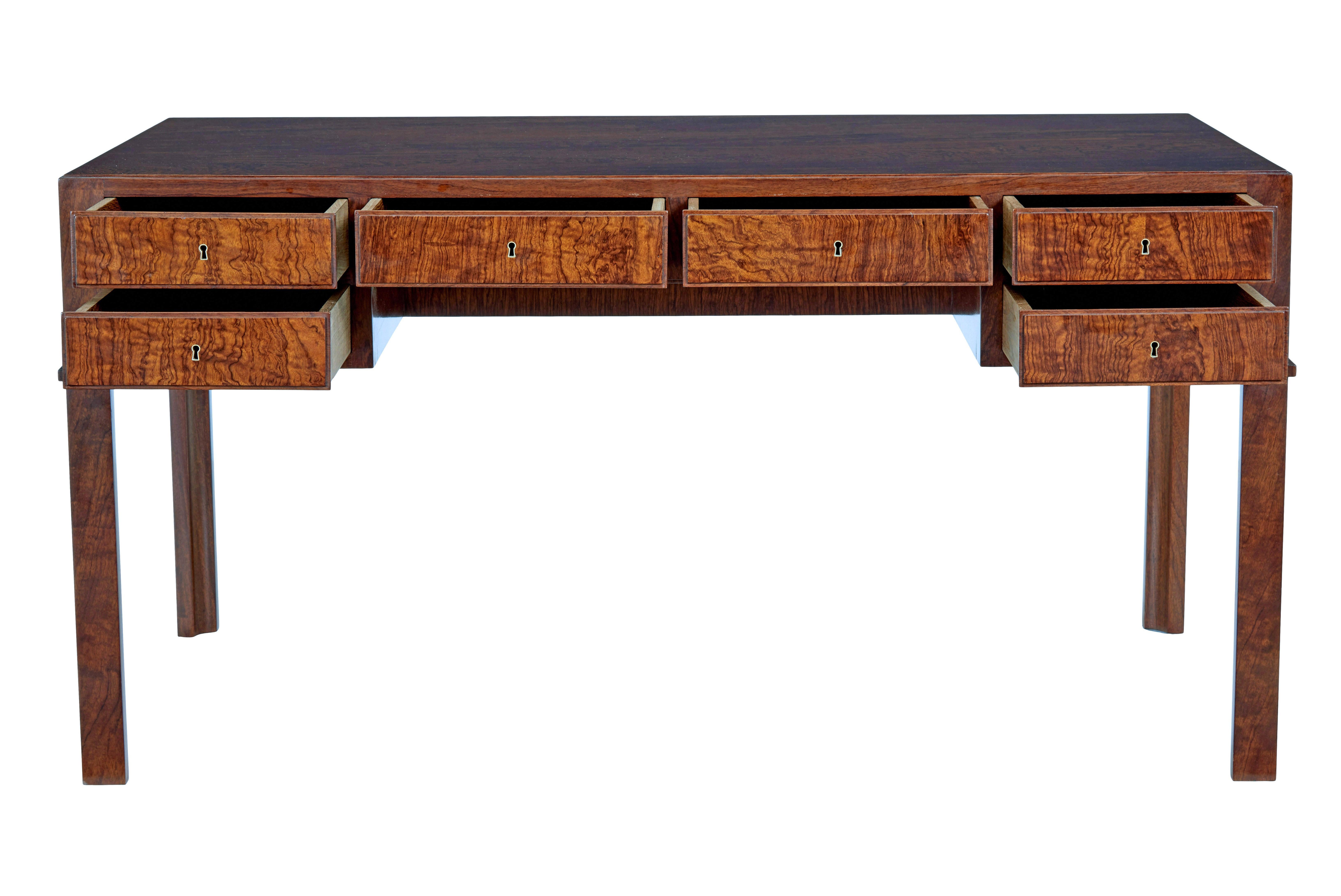 Mid-Century Modern Danish mid 20th century burr walnut desk For Sale