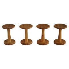 Set di 4 sgabelli / piedistalli in pino di Rainer Daumiller, 1970