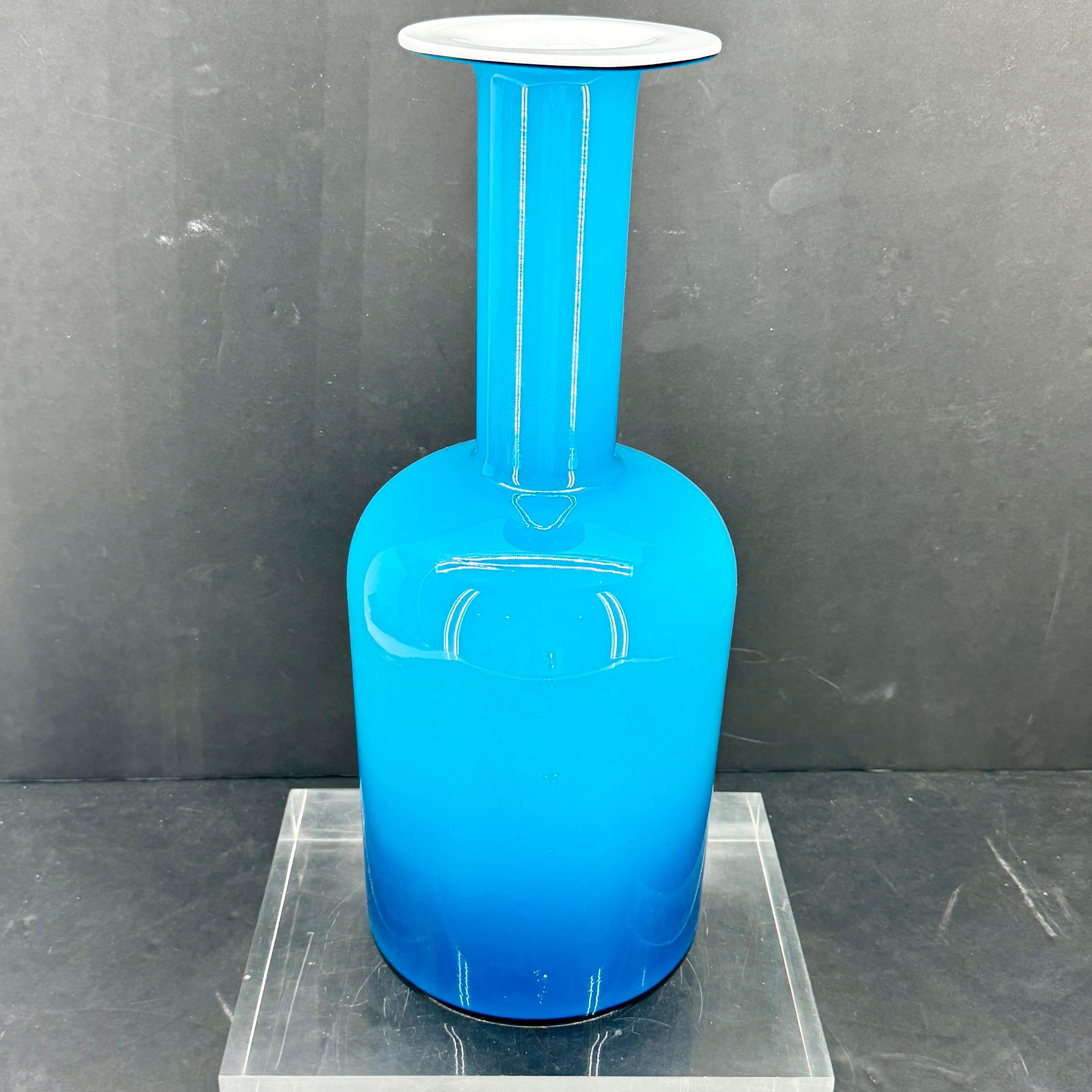 Vetro artistico Vaso Holmegaard danese della metà del 29° secolo moderno di Otto Brauer in vendita