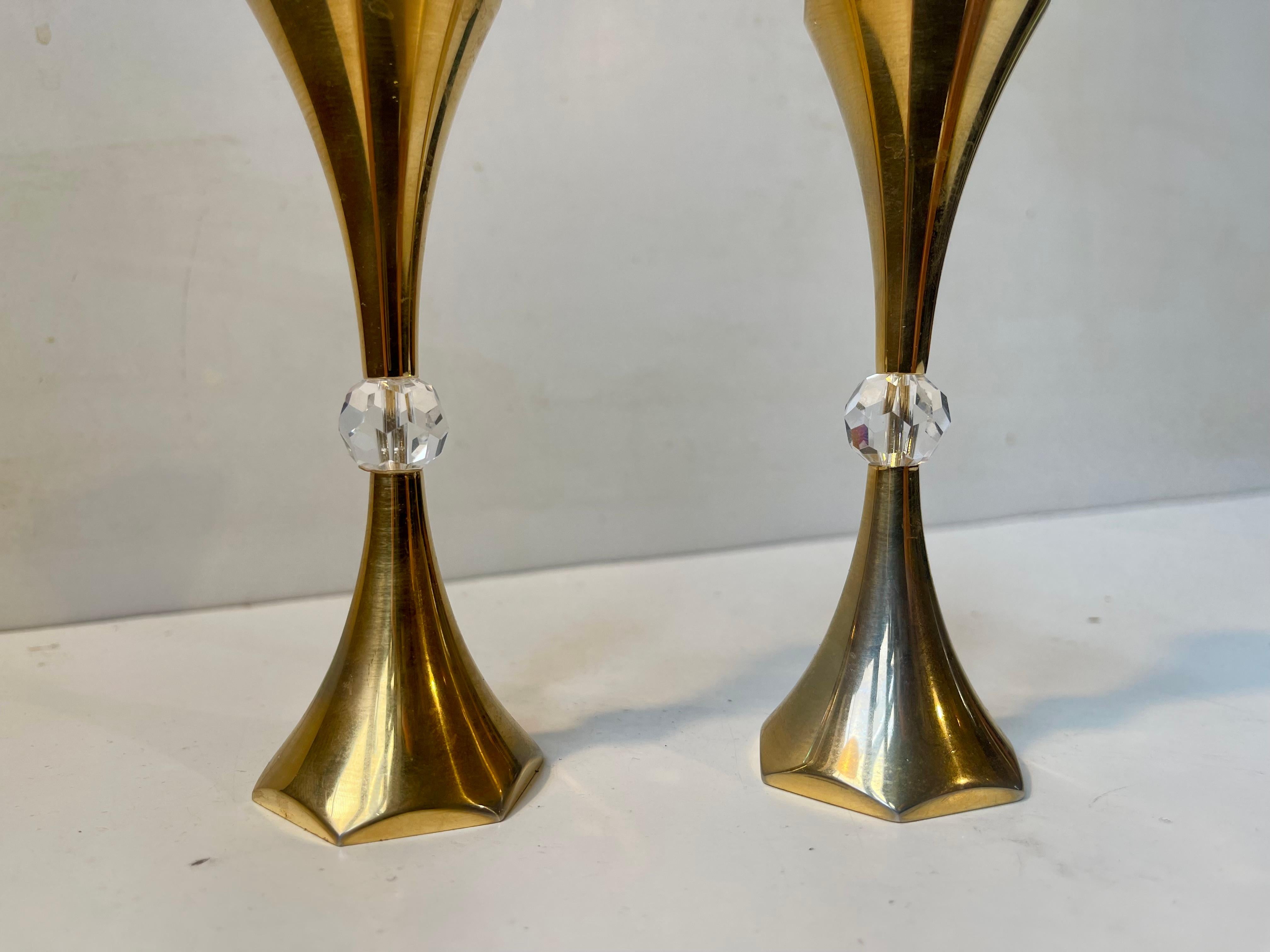 Danish Mid-Century 24 Carat Gold Plated Candlesticks by Hugo Asmussen For Sale 2