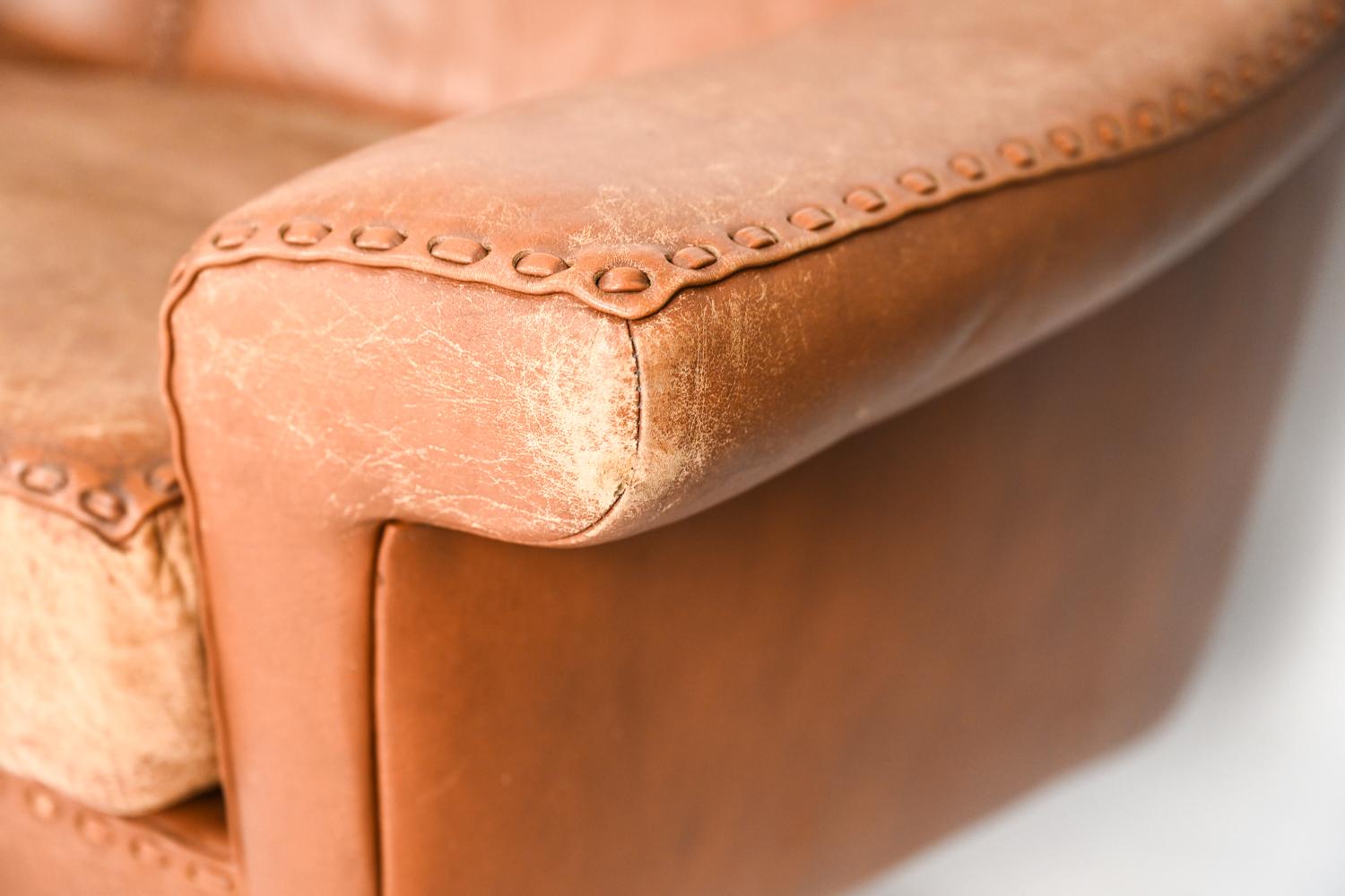 20th Century Danish Mid-Century 3-Seater Leather Sofa