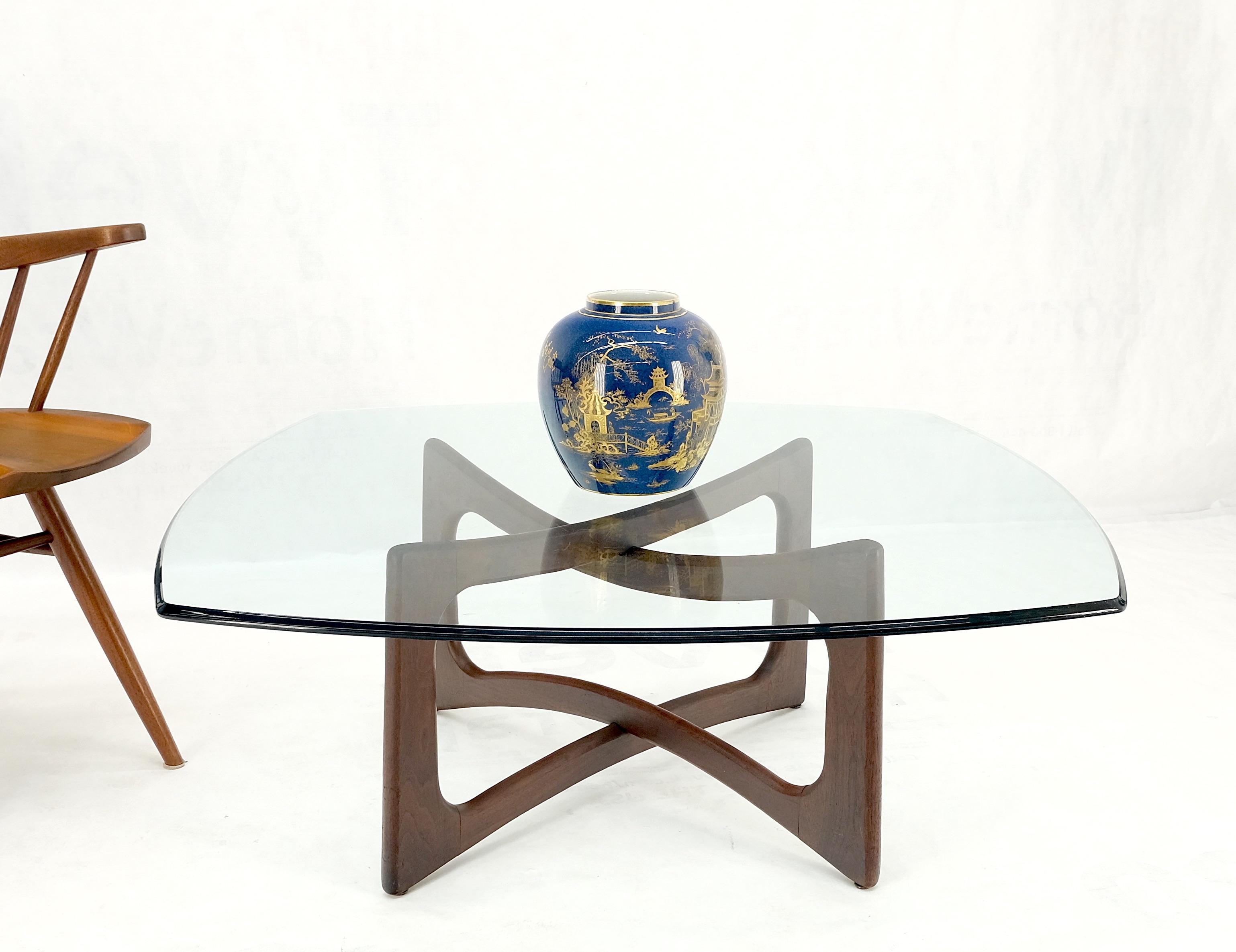 Danish Mid Century Adrian Pearsall Oiled Walnut Rounded Square Coffee Table MINT For Sale 3