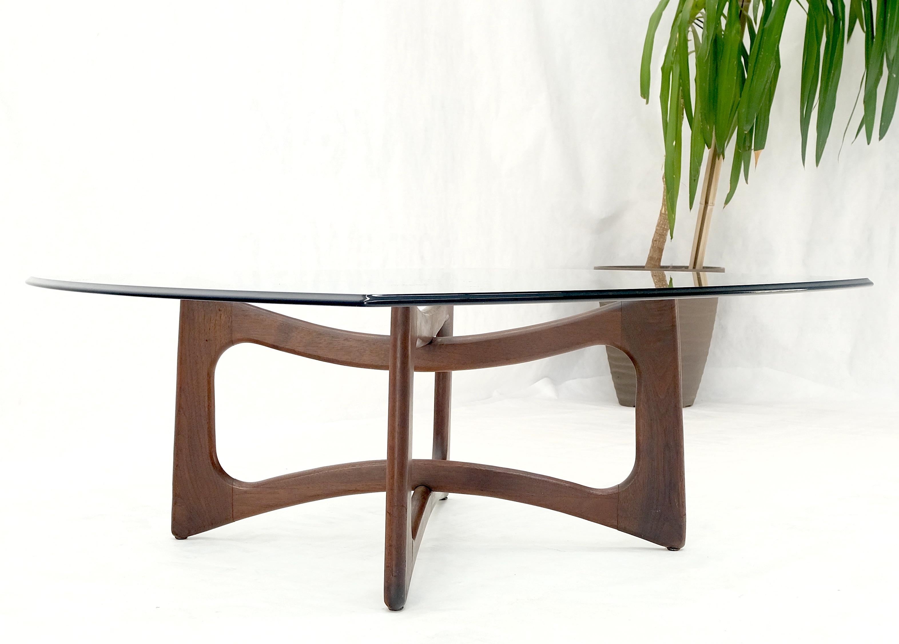 Danish Mid Century Adrian Pearsall Oiled Walnut Rounded Square Coffee Table MINT For Sale 8