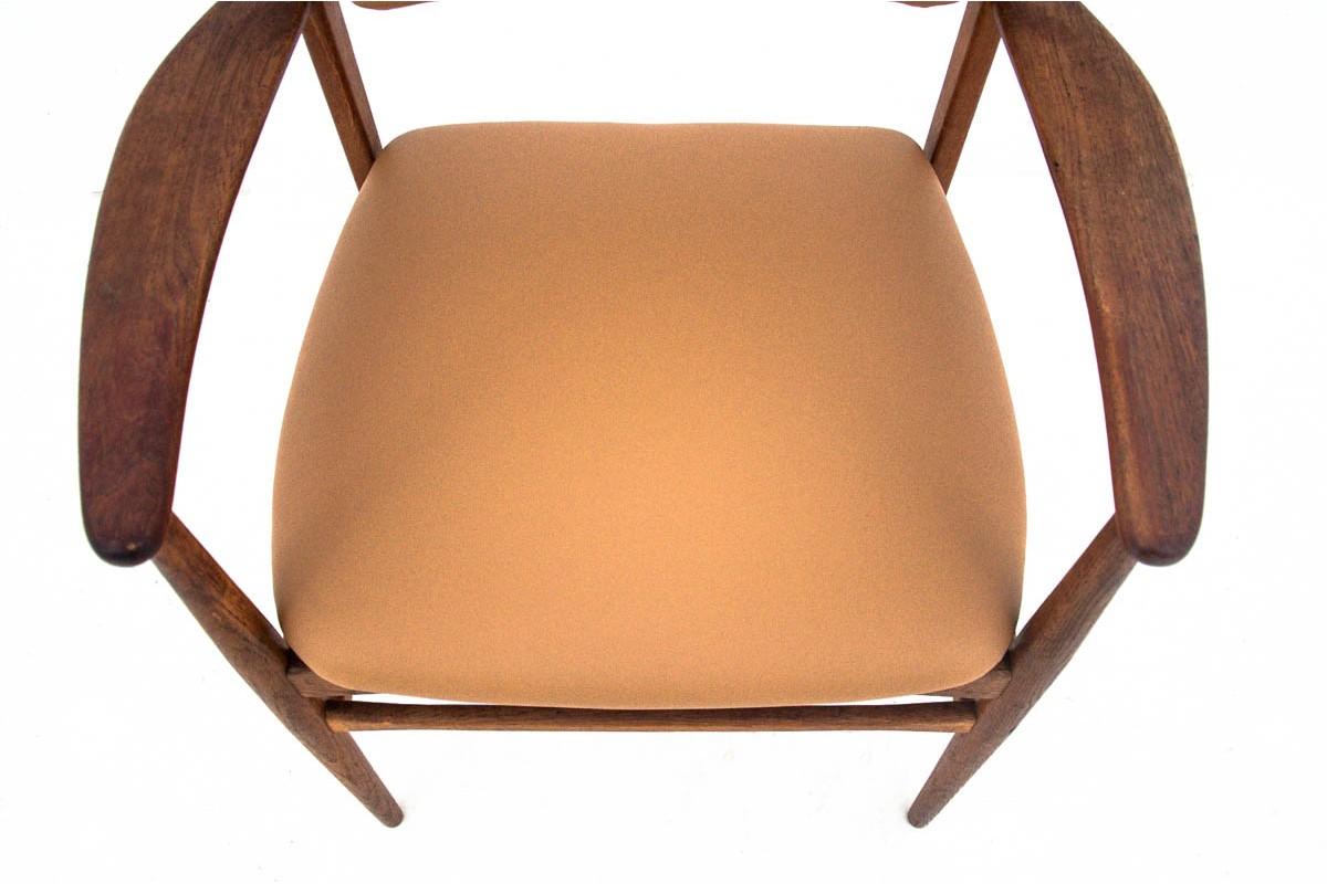 Leather Danish Midcentury Armchair, 1960s For Sale
