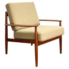 Vintage Danish Mid-Century Armchair, Teak Easy Chair by Grete Jalk, France & Søn, 1950s