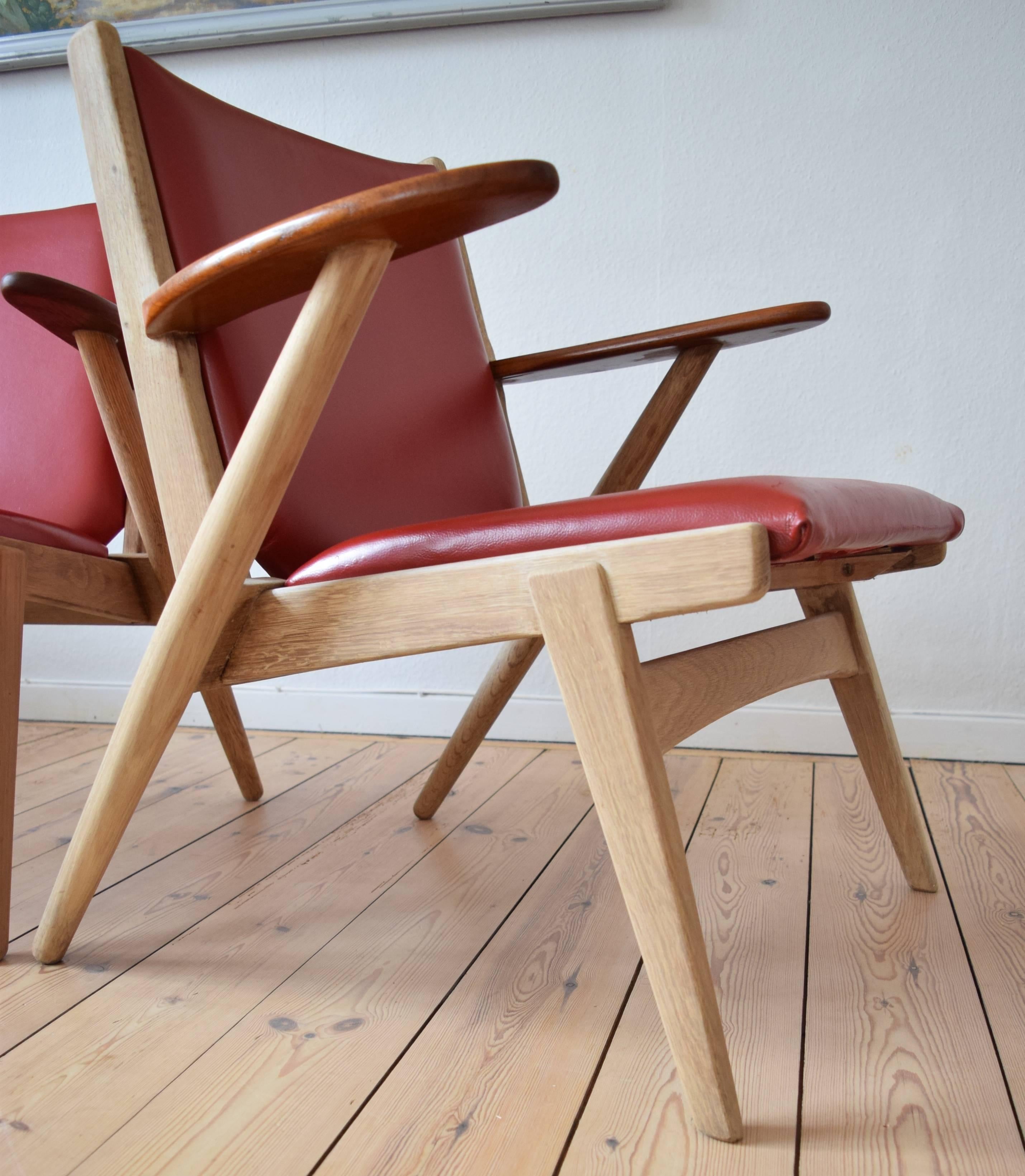 Mid-Century Modern Danish Midcentury Arne Wahl Iversen nr.14 Lounge Chairs, 1955
