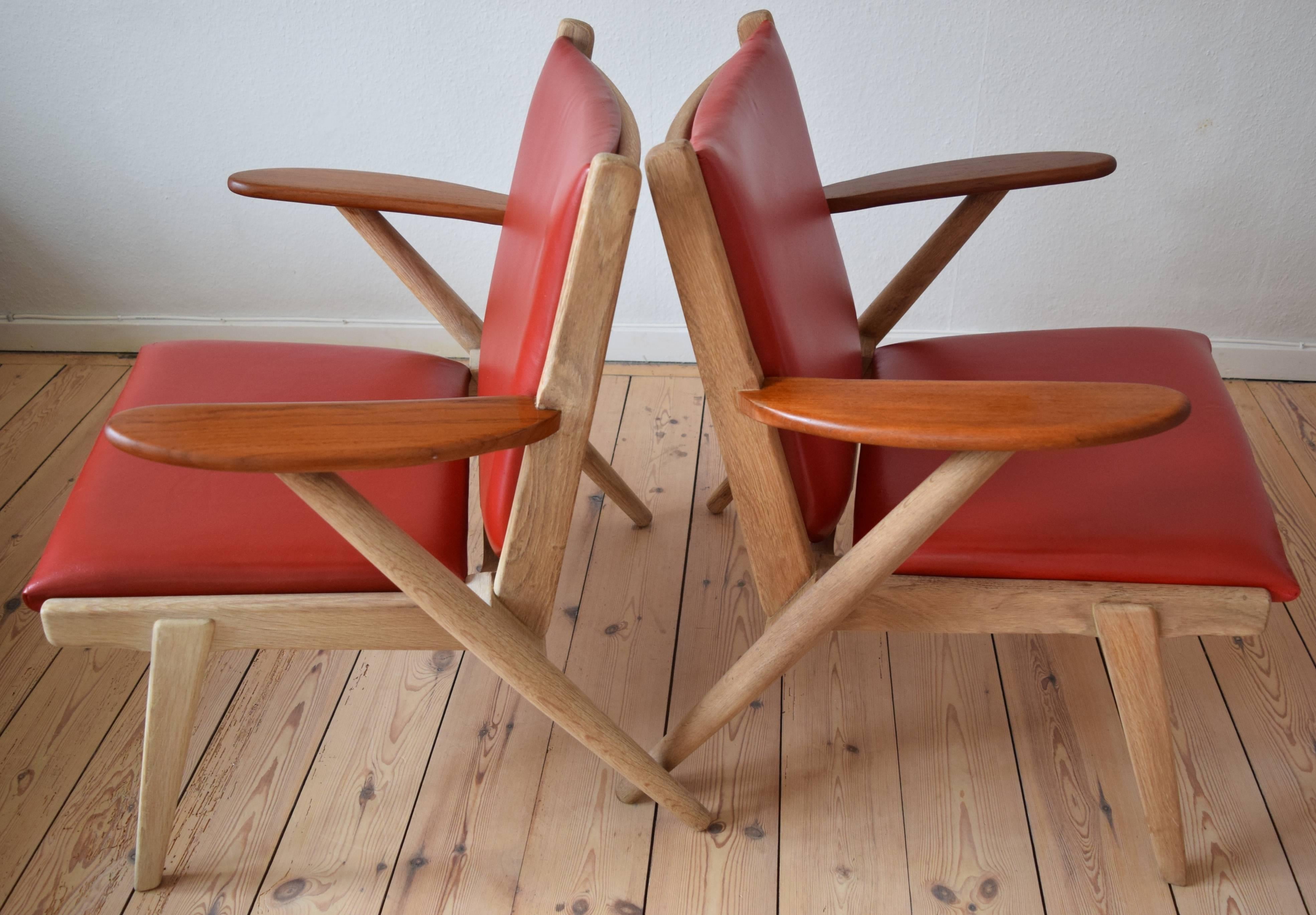 Mid-20th Century Danish Midcentury Arne Wahl Iversen nr.14 Lounge Chairs, 1955