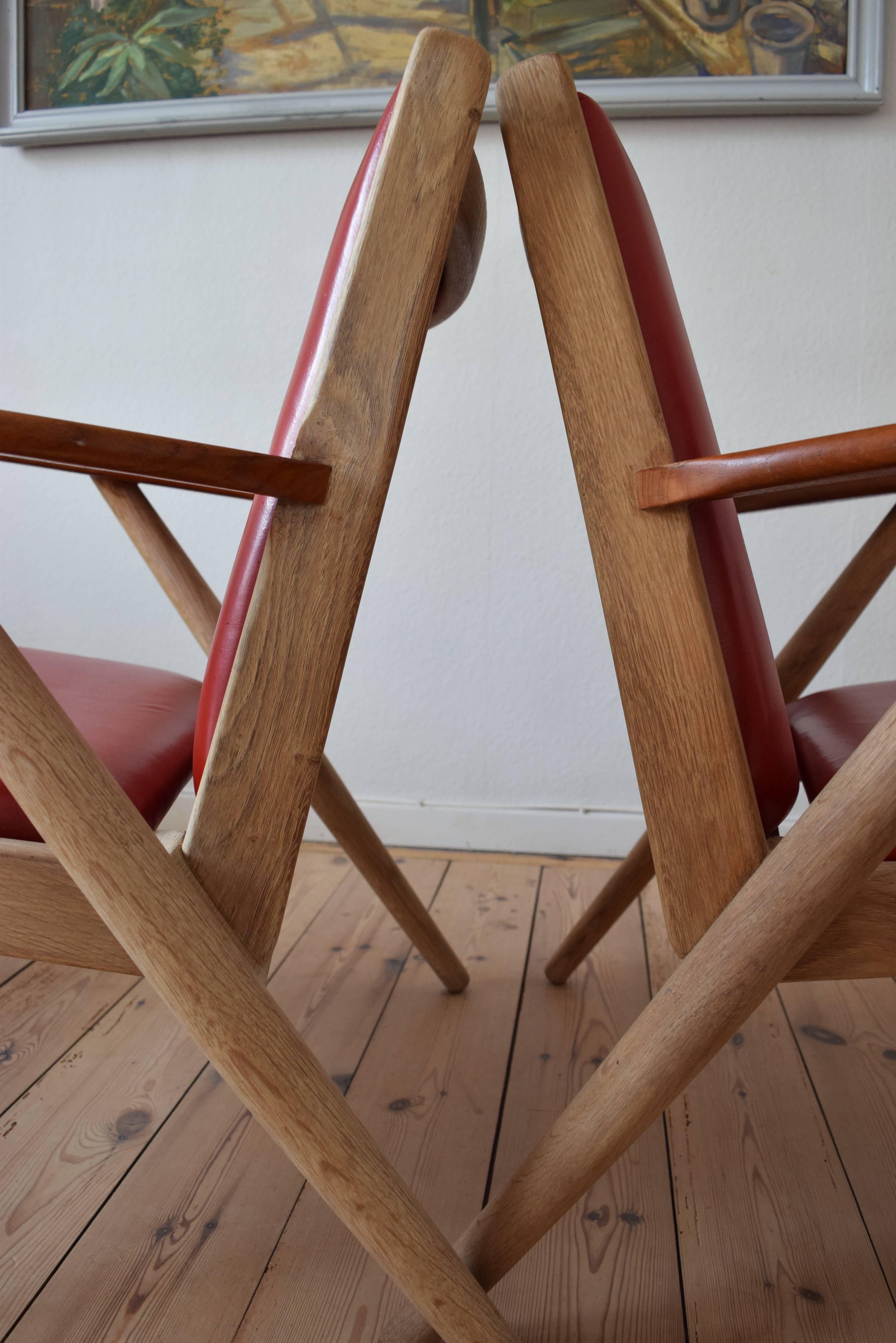 Danish Midcentury Arne Wahl Iversen nr.14 Lounge Chairs, 1955 1