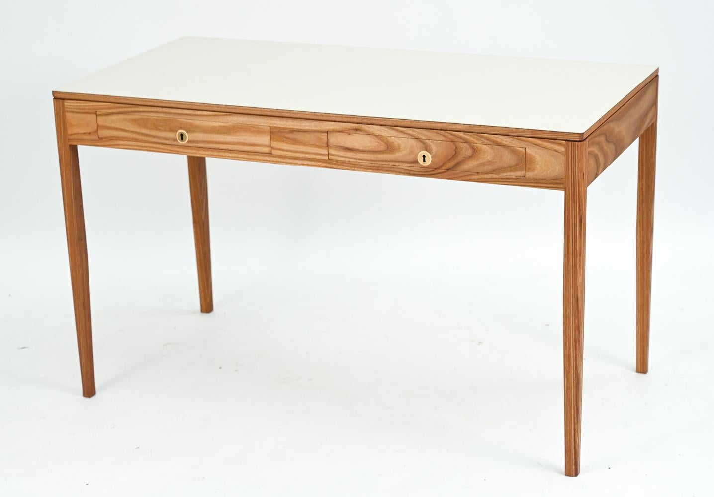 Danish Mid-Century Ash Wood Desk In Good Condition In Norwalk, CT