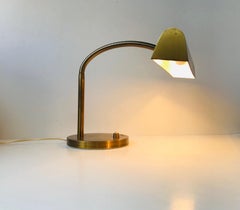 Danish Midcentury Bankers Desk Lamp in Brass from E. S. Horn, 1950s