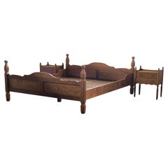 Danish Mid-Century Bed/Bedframe in Solid Oak in style of Henning Kjærnulf