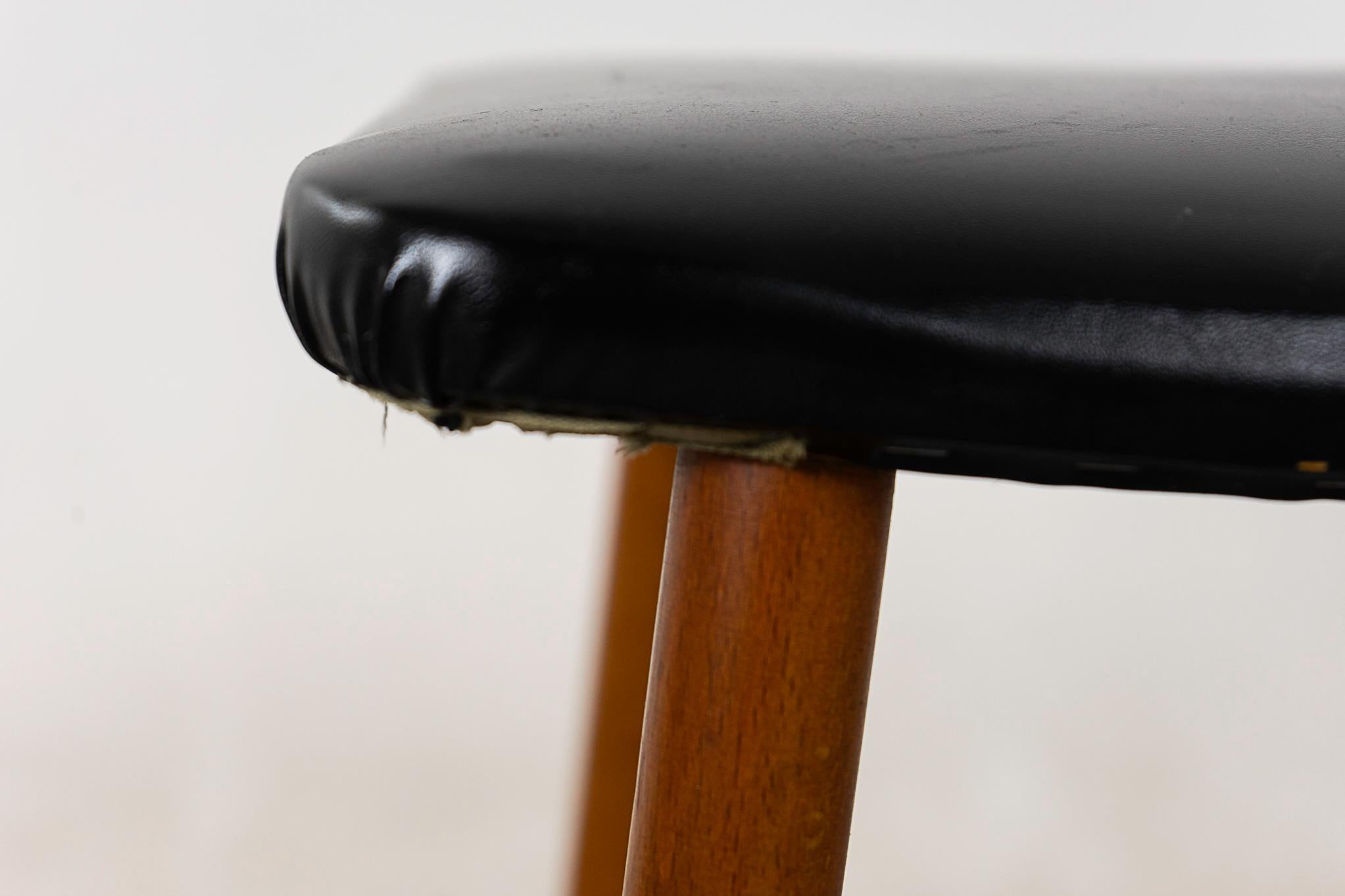 Scandinavian Modern Danish Mid-Century Beech Footstool  For Sale