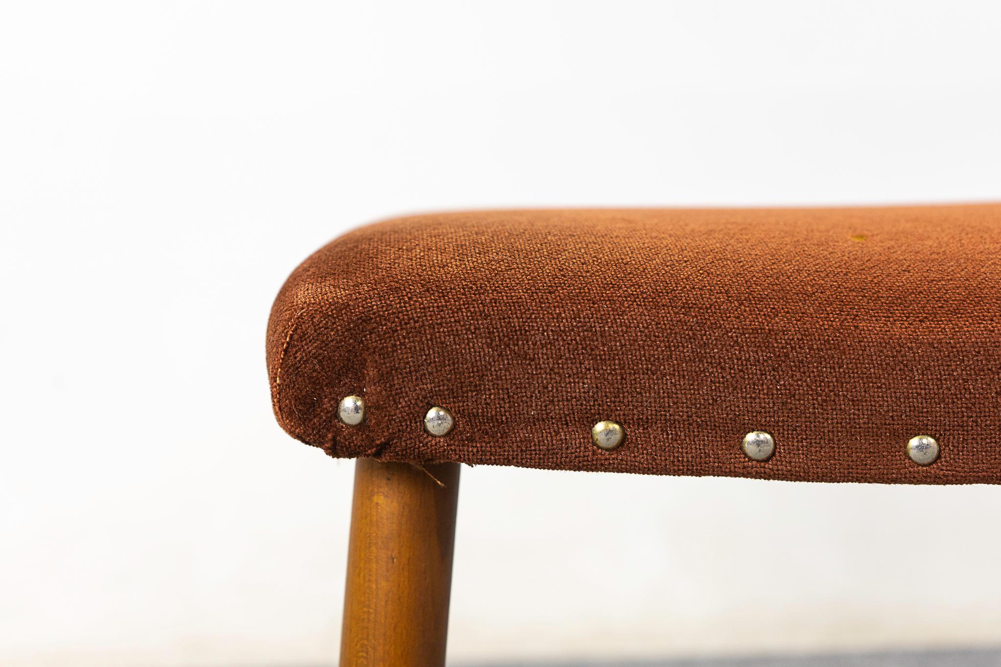 Scandinavian Modern Danish Mid-Century Beech Footstool  For Sale