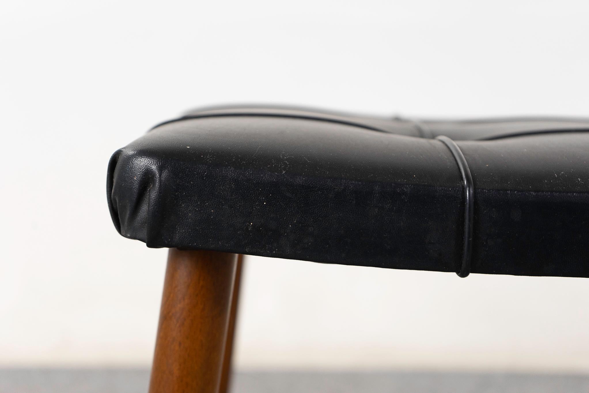 Scandinavian Modern Danish Mid-Century Beech Footstool  For Sale