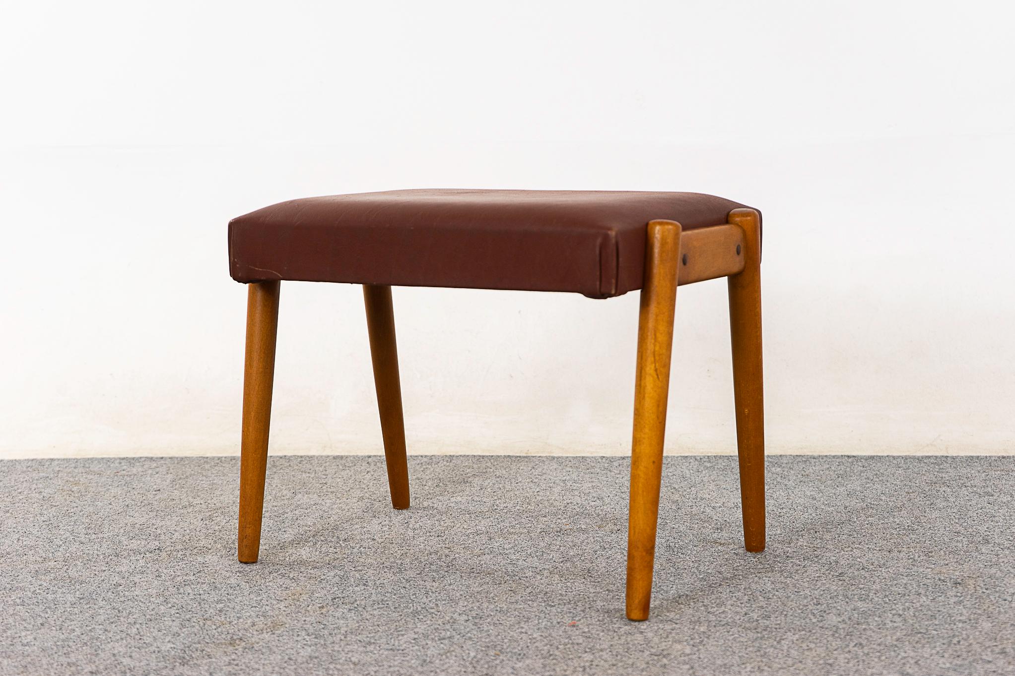 Danish Mid-Century Beech Footstool  For Sale 1