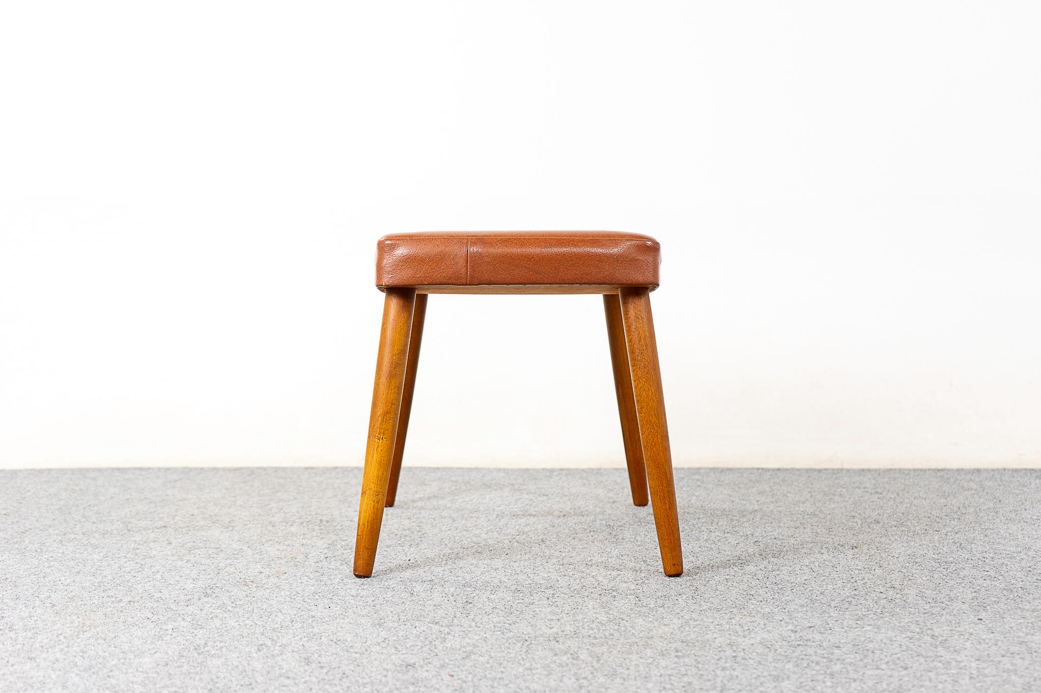 Danish Mid-Century Beech Footstool For Sale 1