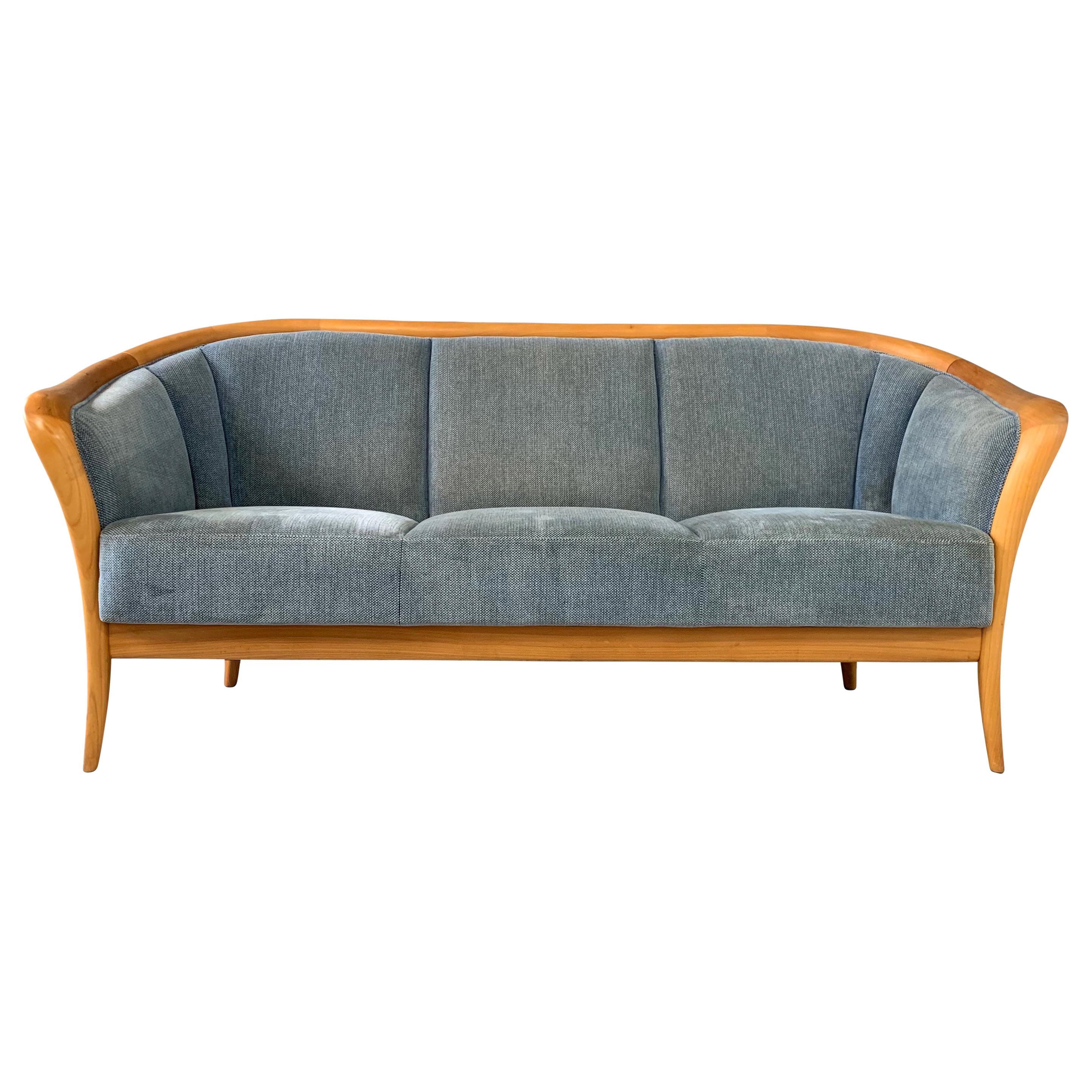 Danish Mid-Century Birch Compact Sofa