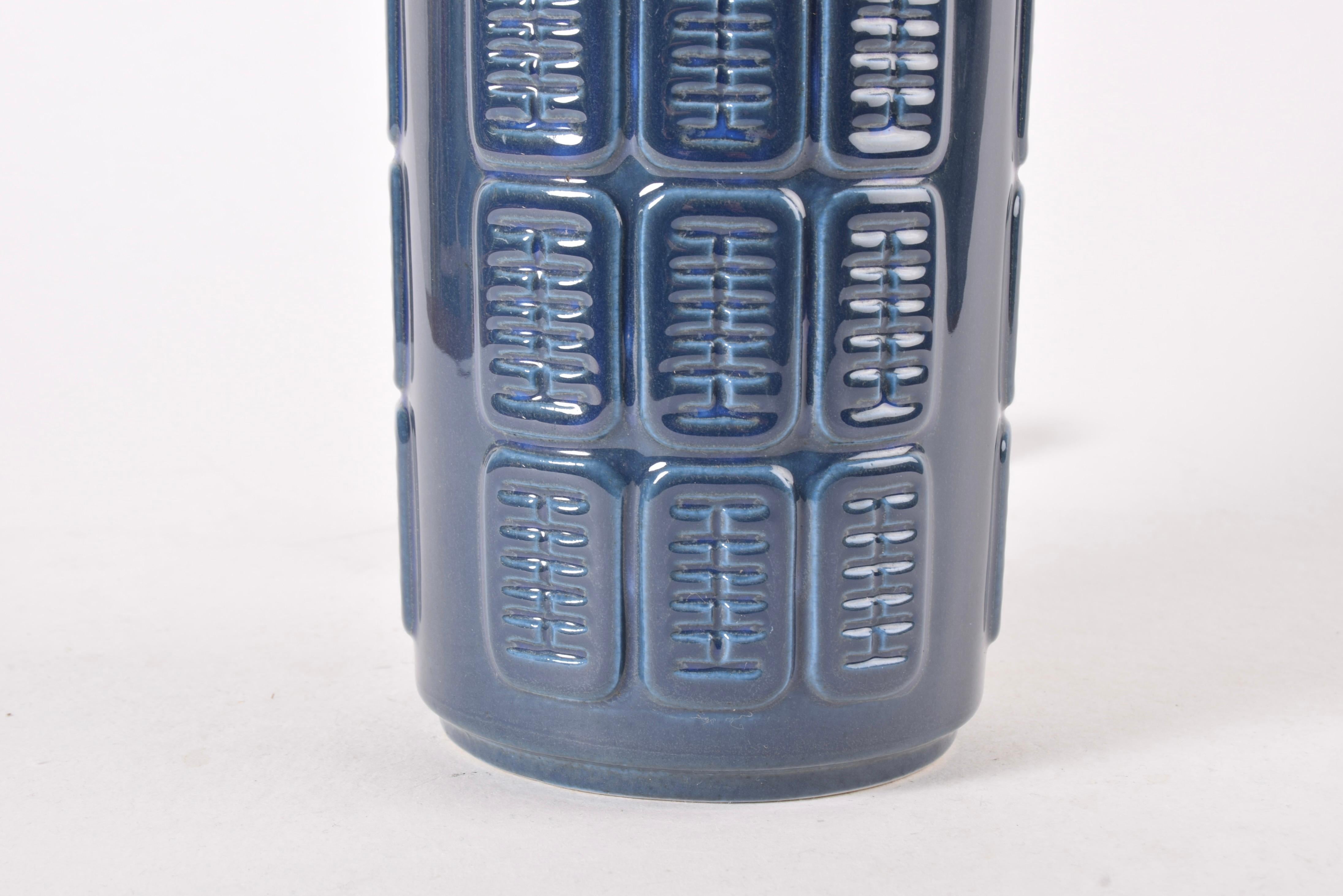 Danish Mid-century Blue Ceramic Table Lamp by Einar Johansen for Søholm, 1960s For Sale 4