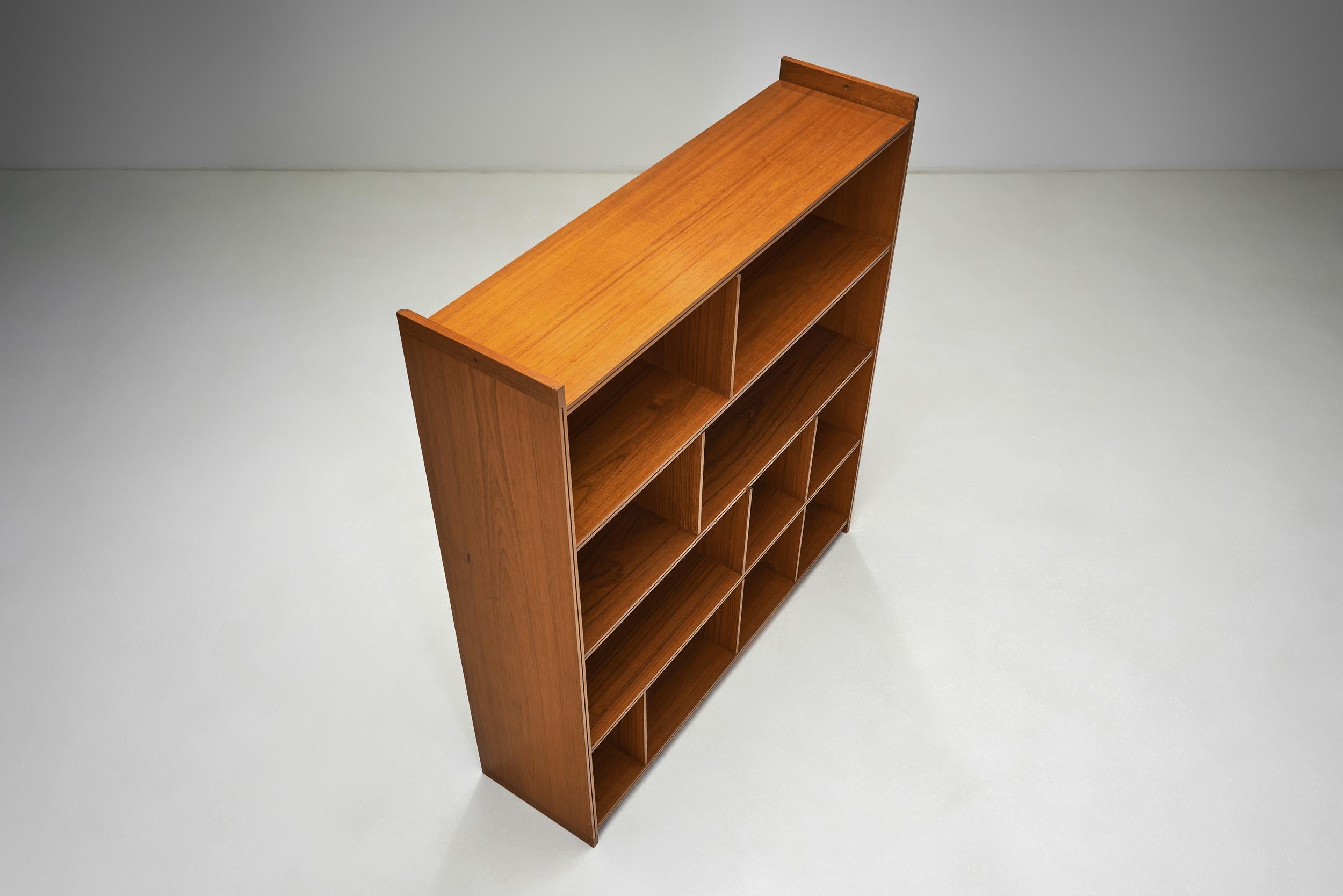Wood Danish Mid-Century Bookcase by Grete Jalk for P. Jeppesen, Denmark 1950s For Sale