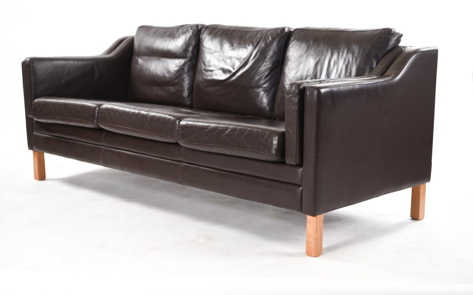 danish style leather sofa