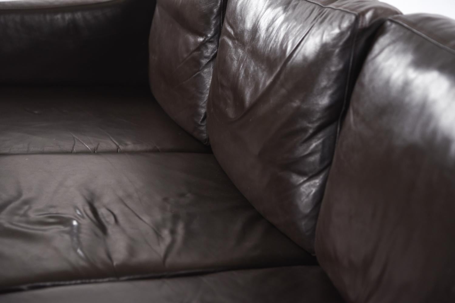 Danish Midcentury Børge Mogensen Style Leather Sofa 1