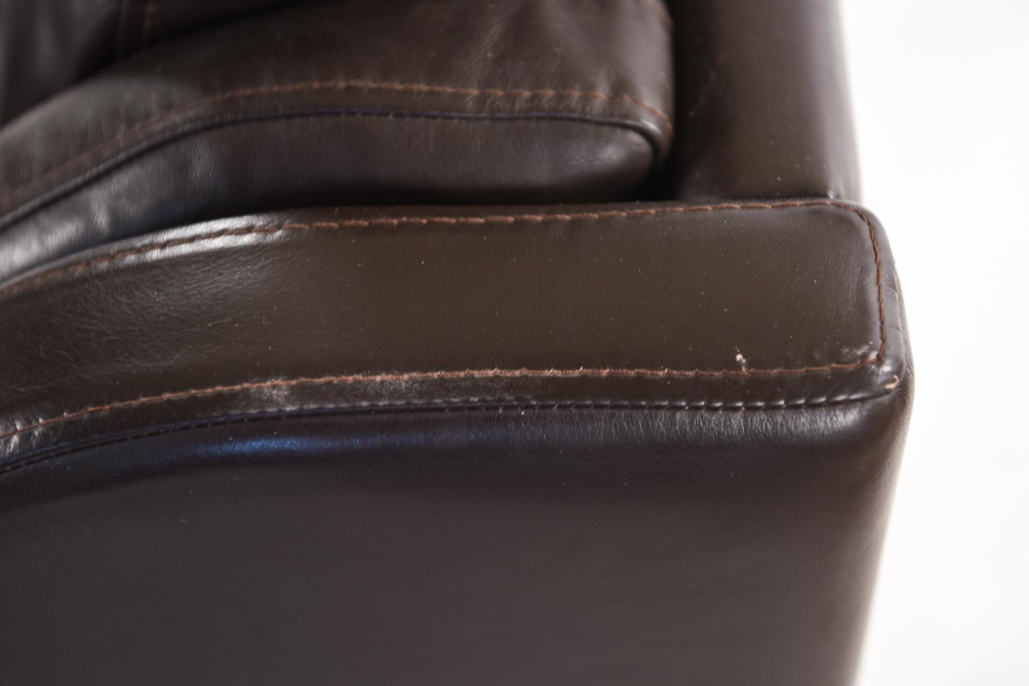 Danish Midcentury Børge Mogensen Style Leather Sofa 2