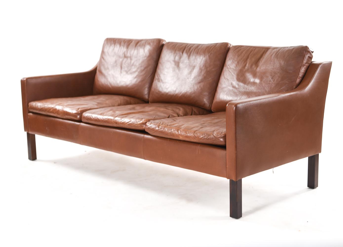 Danish Midcentury Borge Mogensen Style Three-Piece Sofa Suite 7