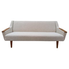 Danish Mid-Century Bouclé Wing Sofa